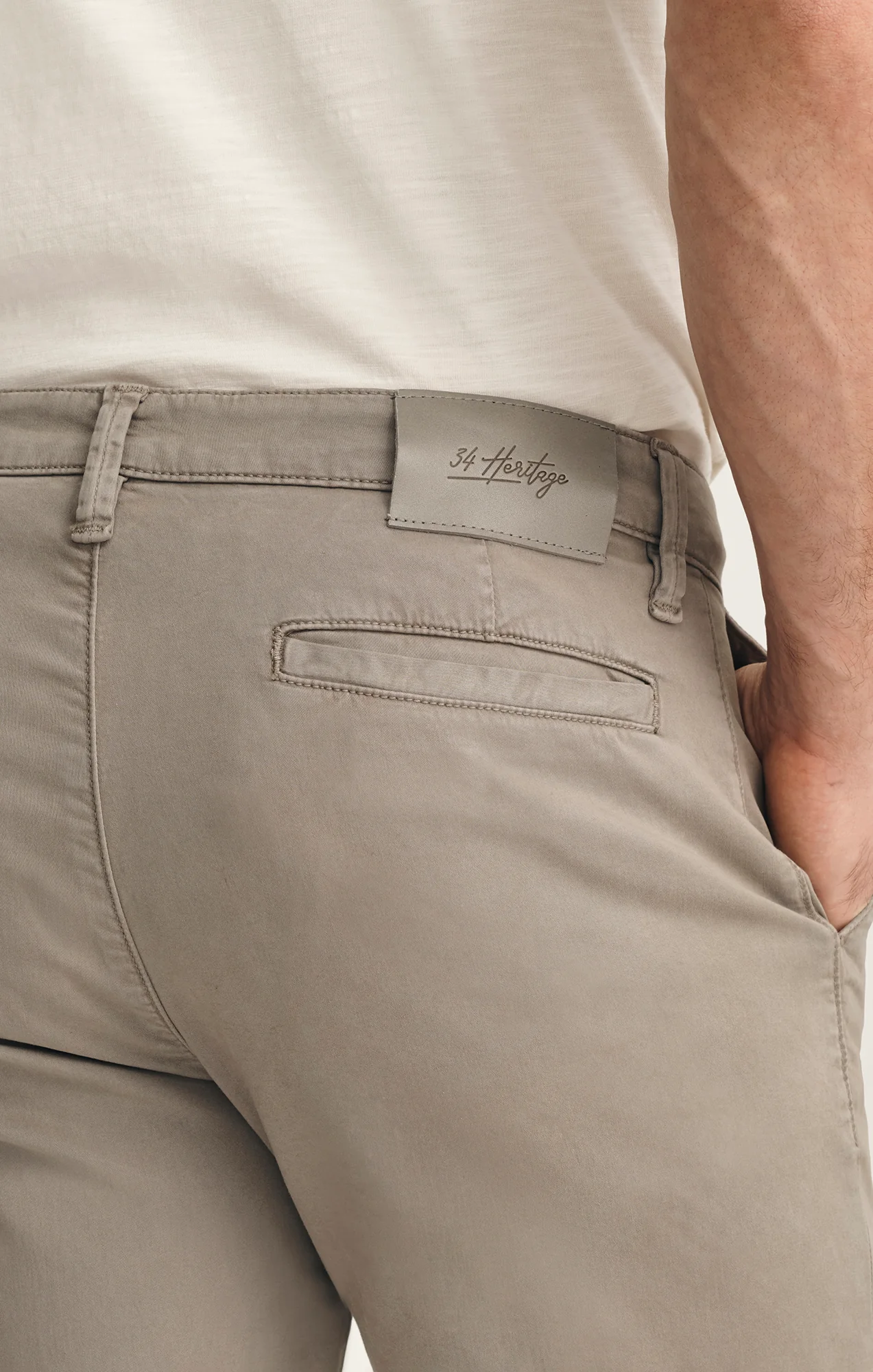Arizona Slim Shorts In Driftwood Twill - Image 4