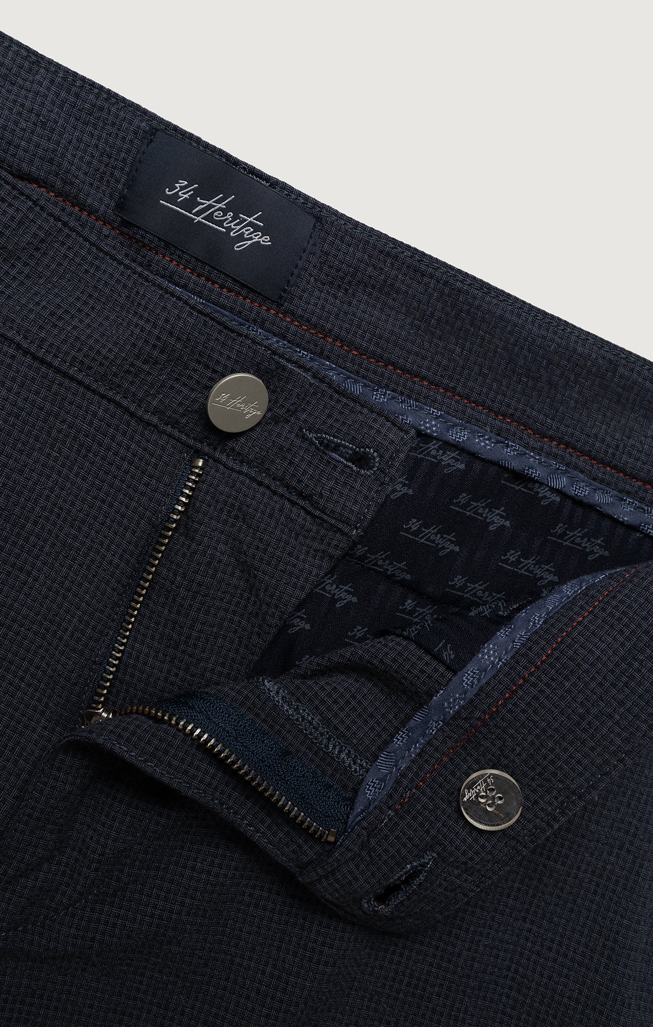 Arizona Slim Shorts In Navy Seersucker - Image 8