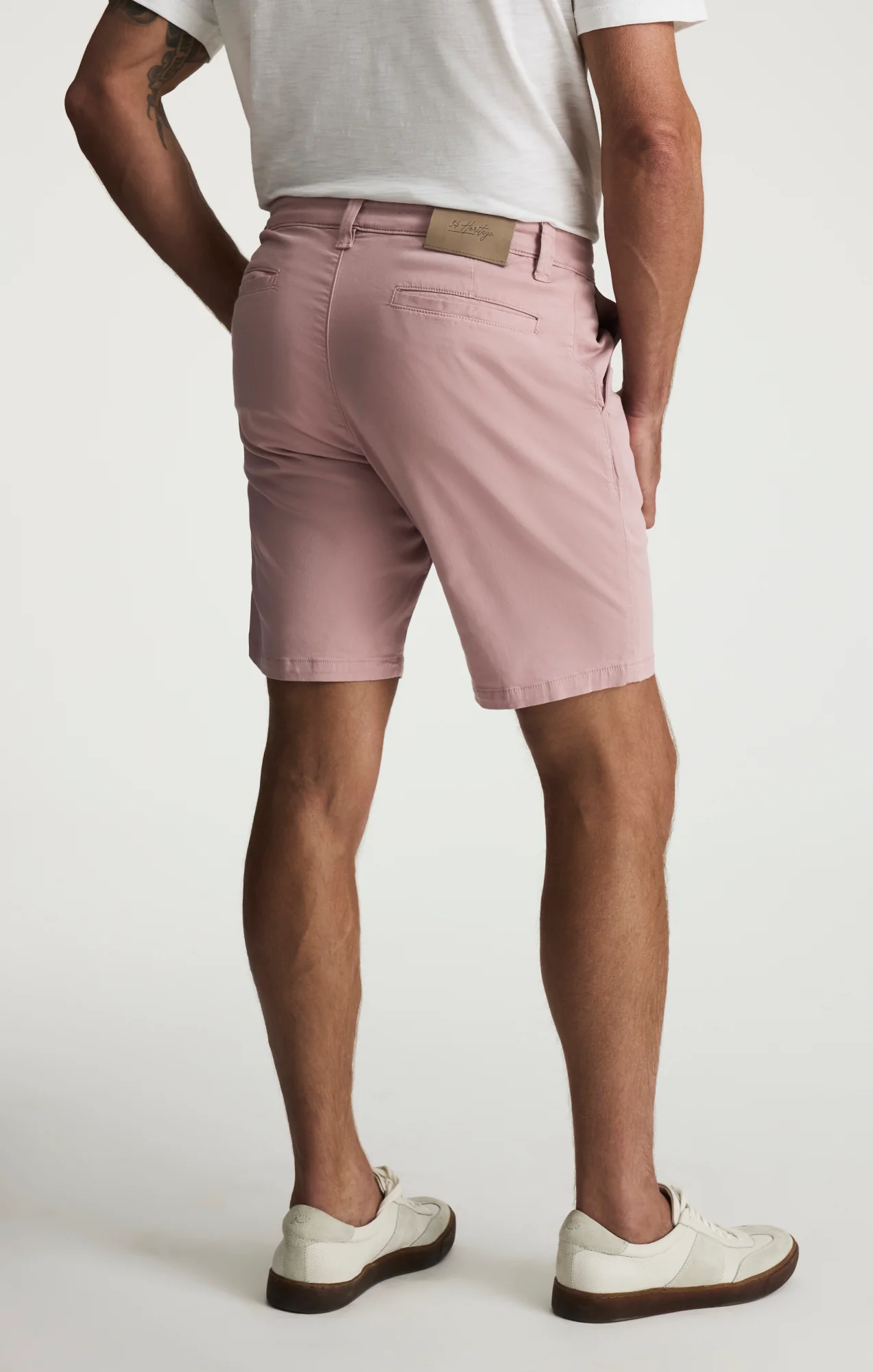 Arizona Slim Shorts In Pink Twill - Image 3