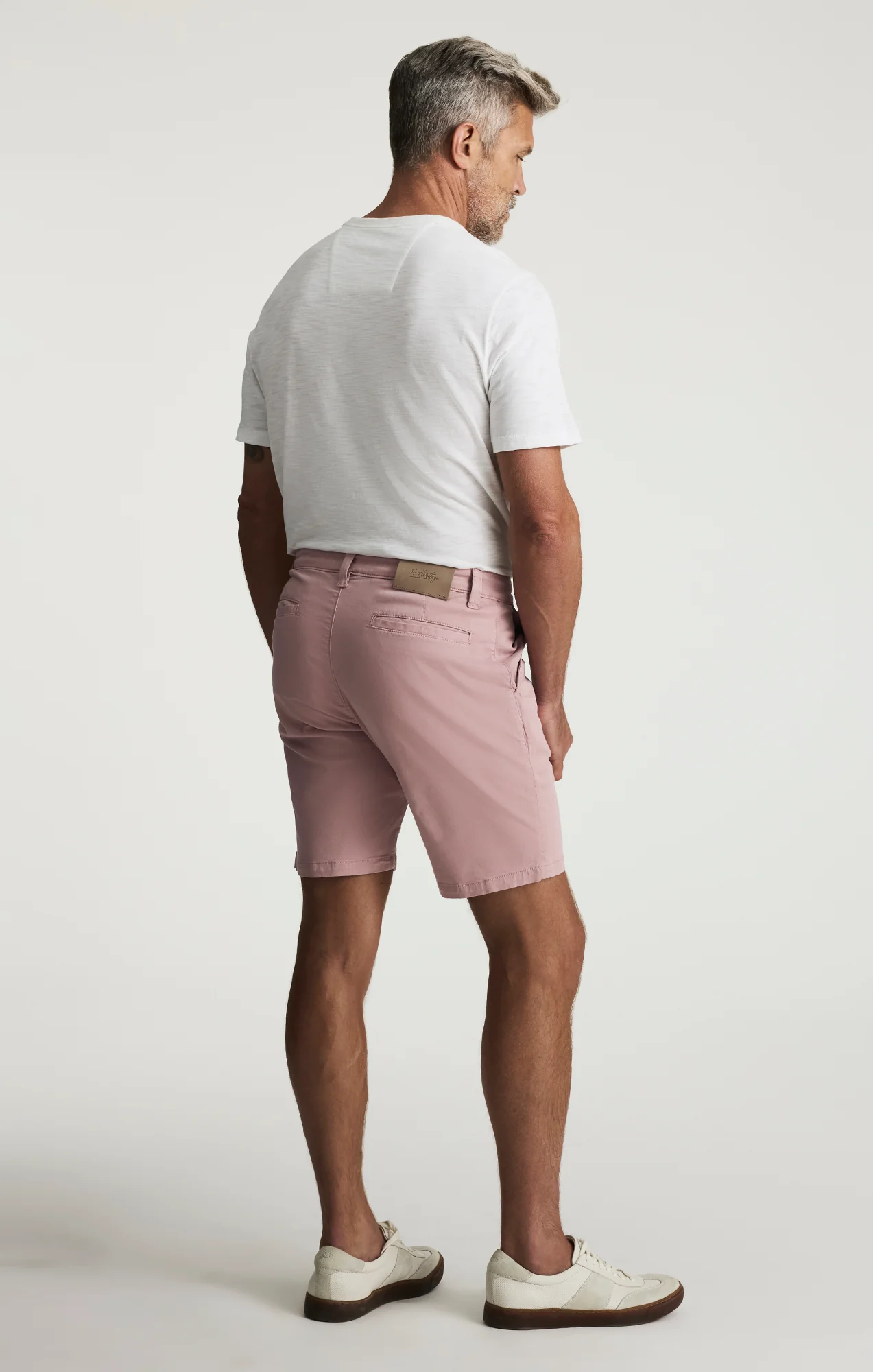 Arizona Slim Shorts In Pink Twill - Image 5