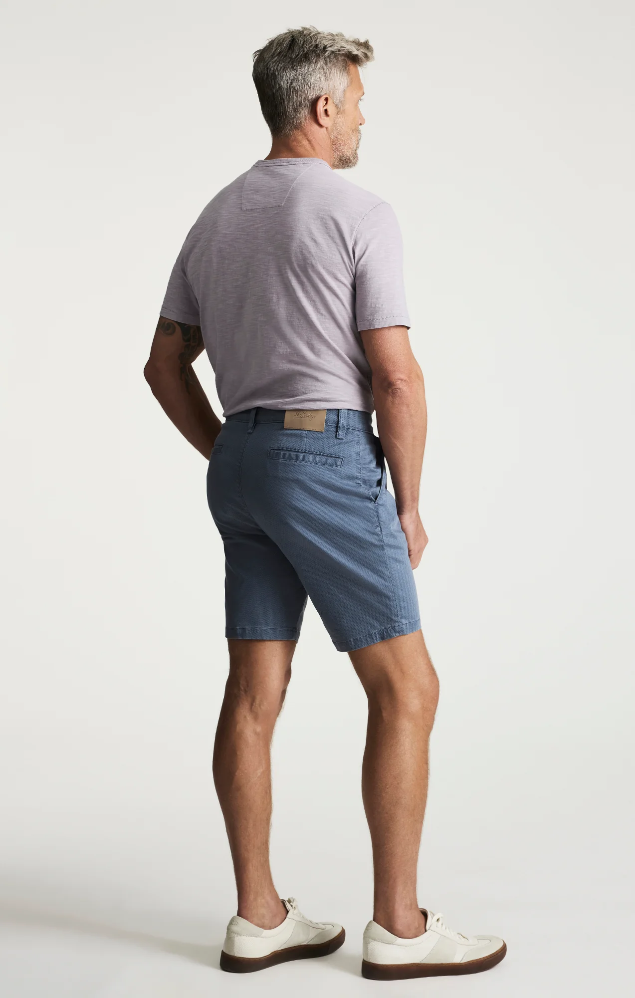Arizona Slim Shorts In Stone Tie Print - Image 3