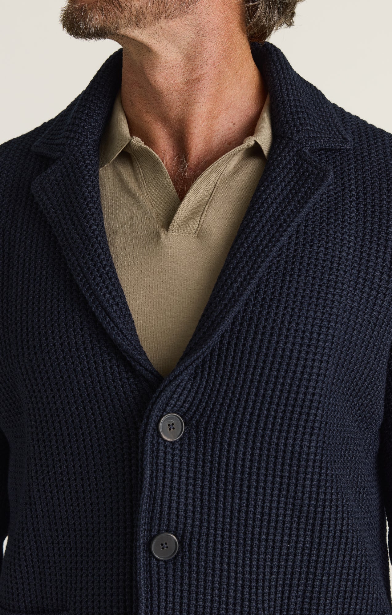Birch Knit Blazer in Navy - Image 3