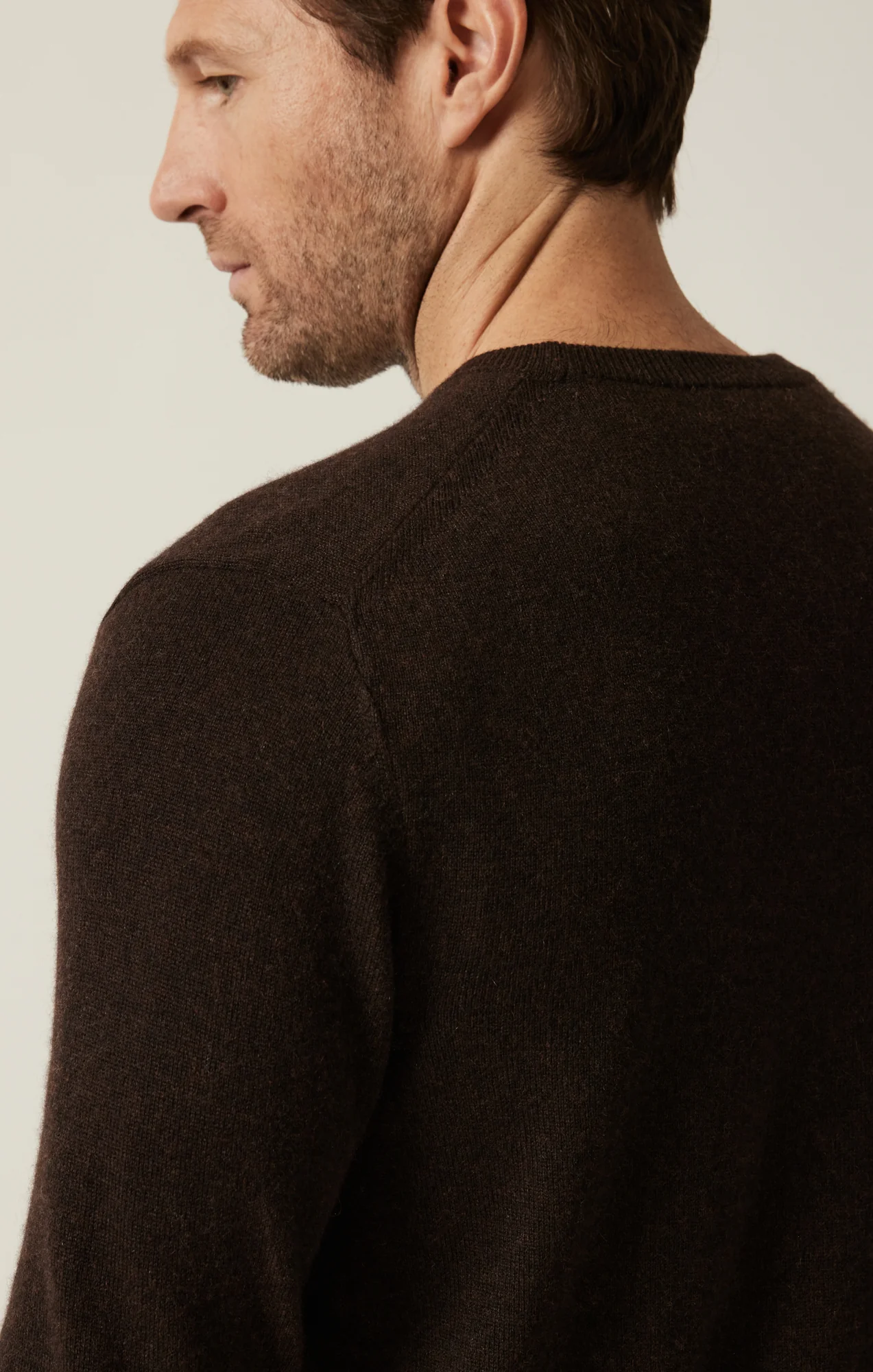 Cashmere Crew Neck Sweater In Brown - Image 6