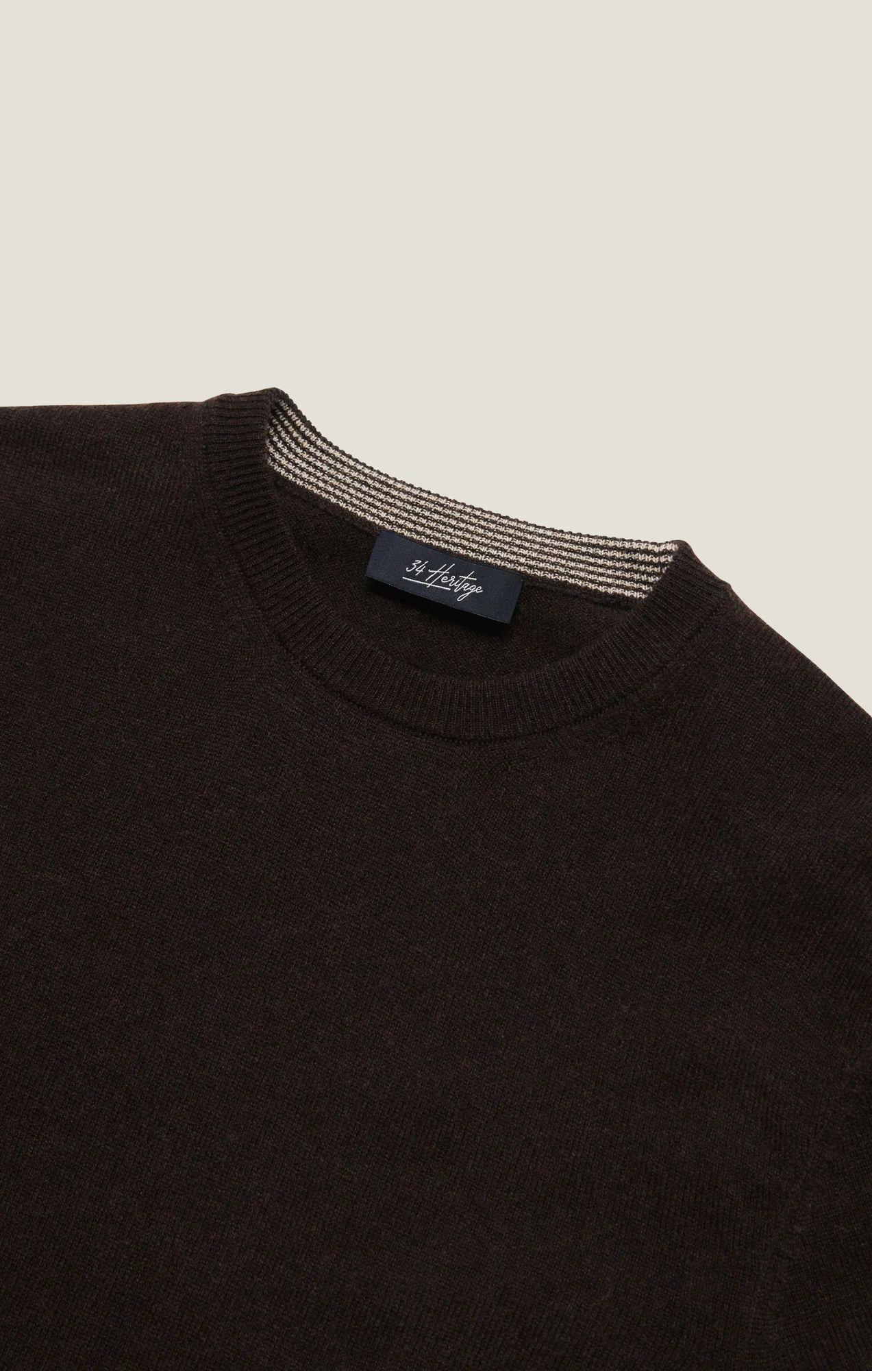 Cashmere Crew Neck Sweater In Brown - Image 9