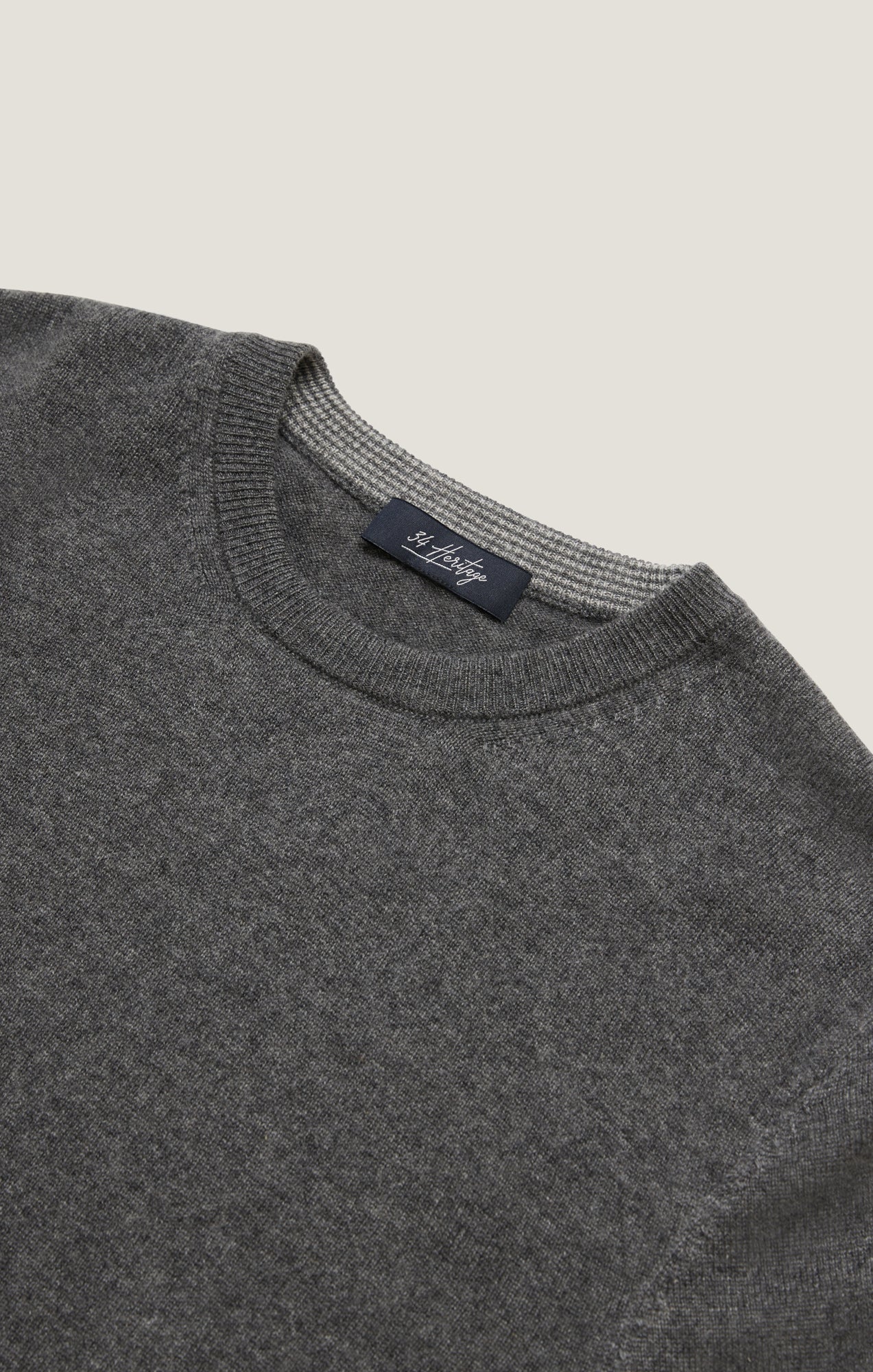 Cashmere Crew Neck Sweater In Charcoal - Image 10