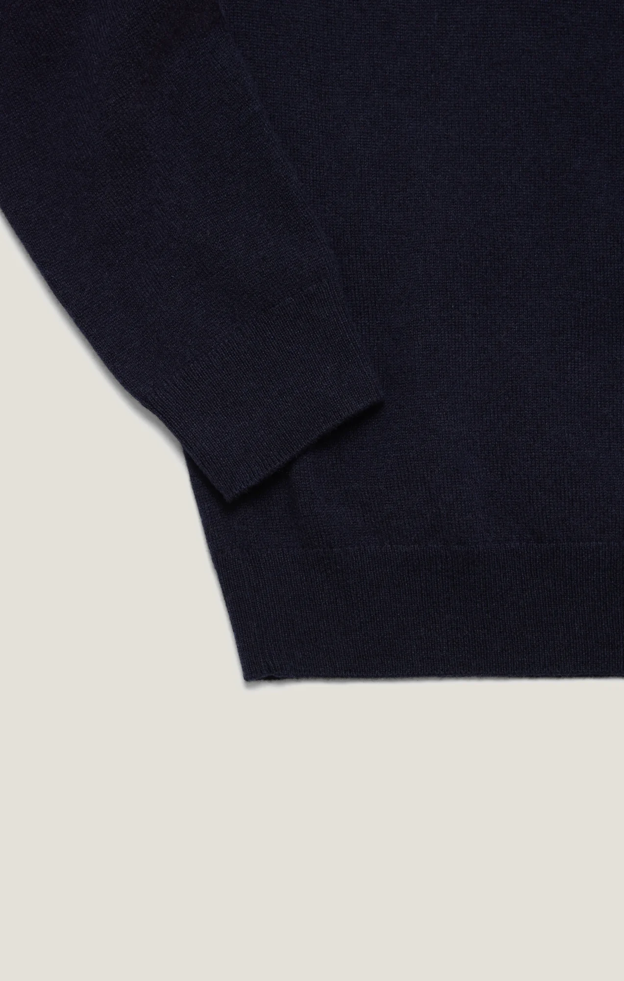 Cashmere Quarter Zip Sweater In Dark Navy - Image 13