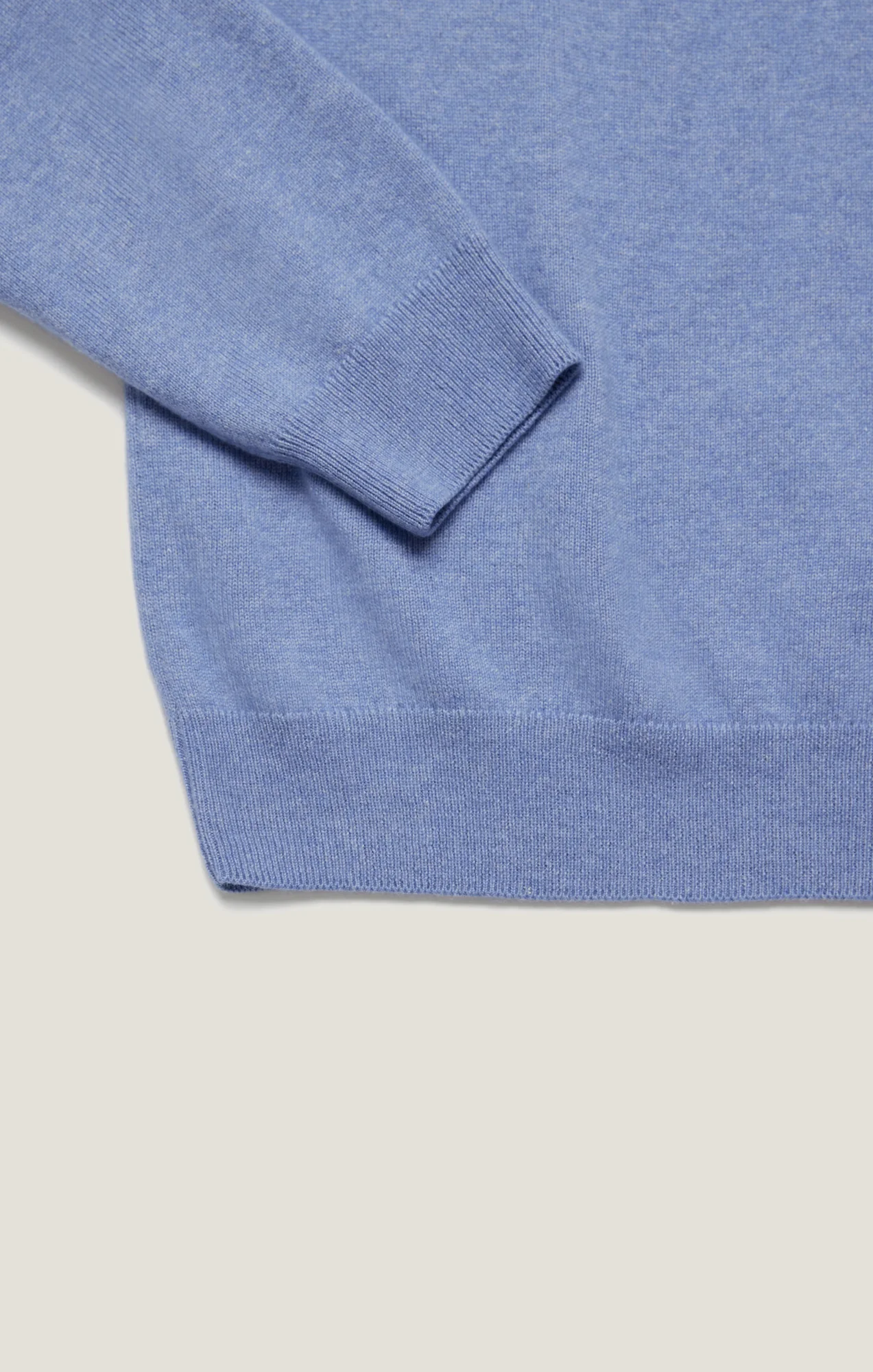 Cashmere Quarter Zip Sweater In Skipper Blue - Image 10
