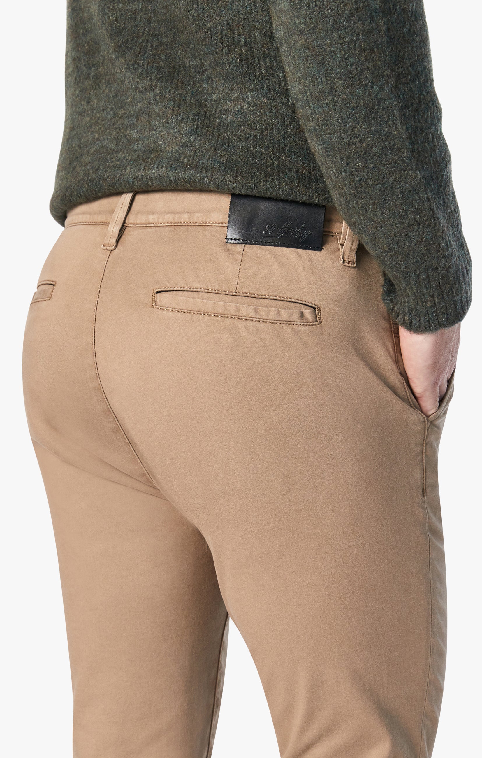 Charisma Relaxed Straight Chino In Khaki Twill - Image 4