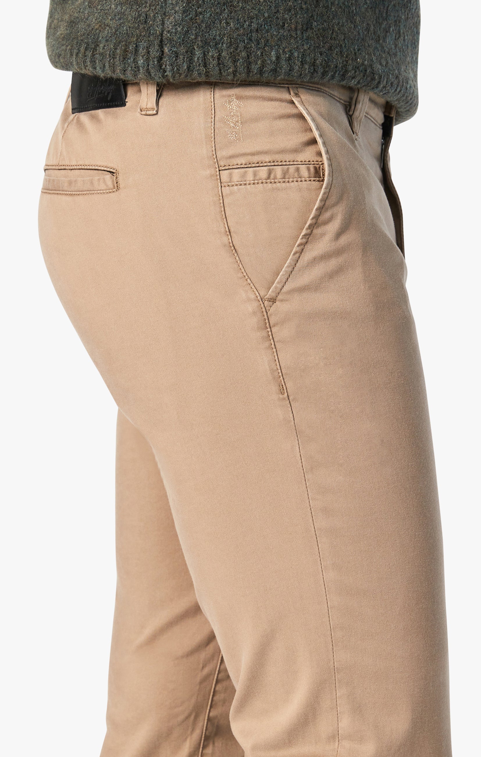 Charisma Relaxed Straight Chino In Khaki Twill - Image 6