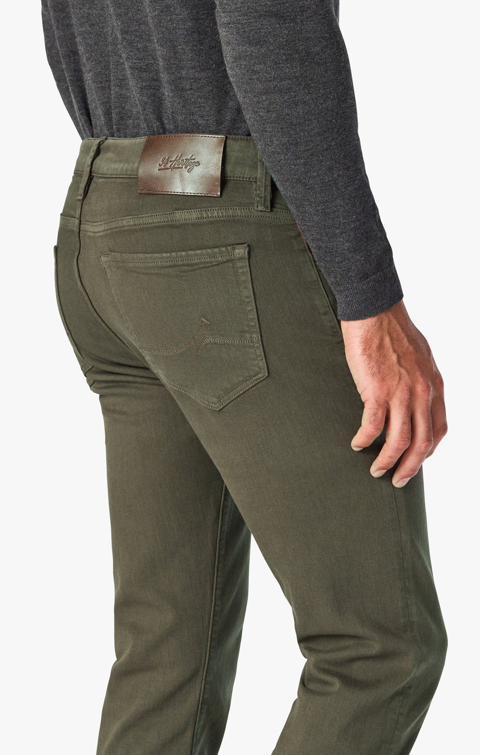 Charisma Relaxed Straight Pants in Green Comfort - Image 4