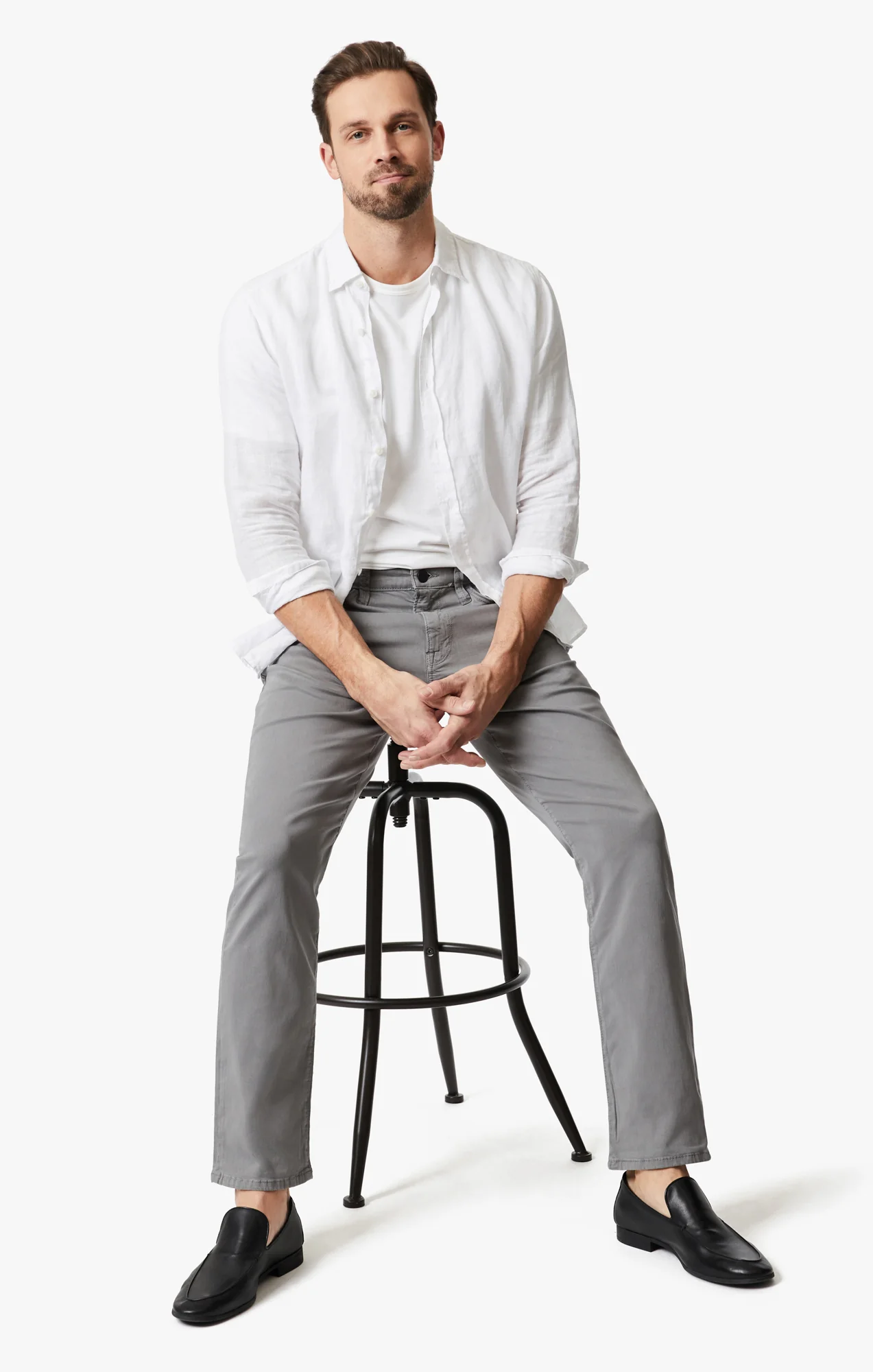 Charisma Relaxed Straight Pants in Shark Twill - Image 7