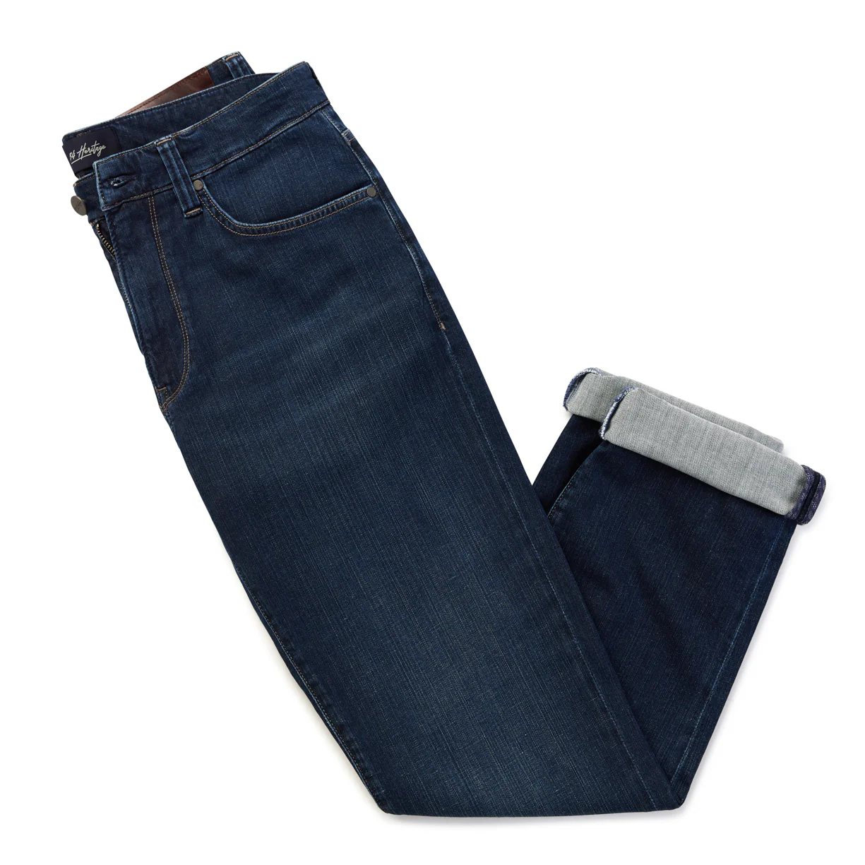 Charisma Relaxed Straight Jeans In Dark Brushed Soft Denim - Image 9