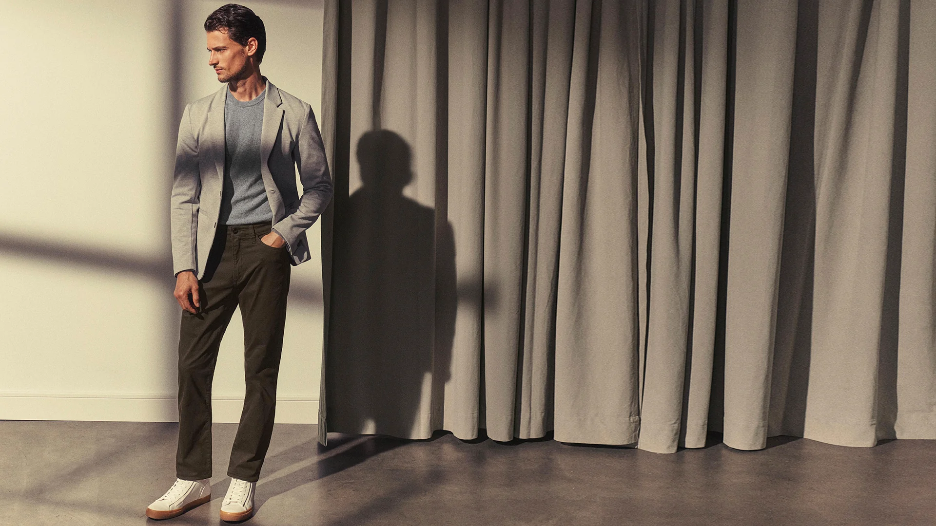Charisma Relaxed Straight Pants in Dark Green Twill - Image 10