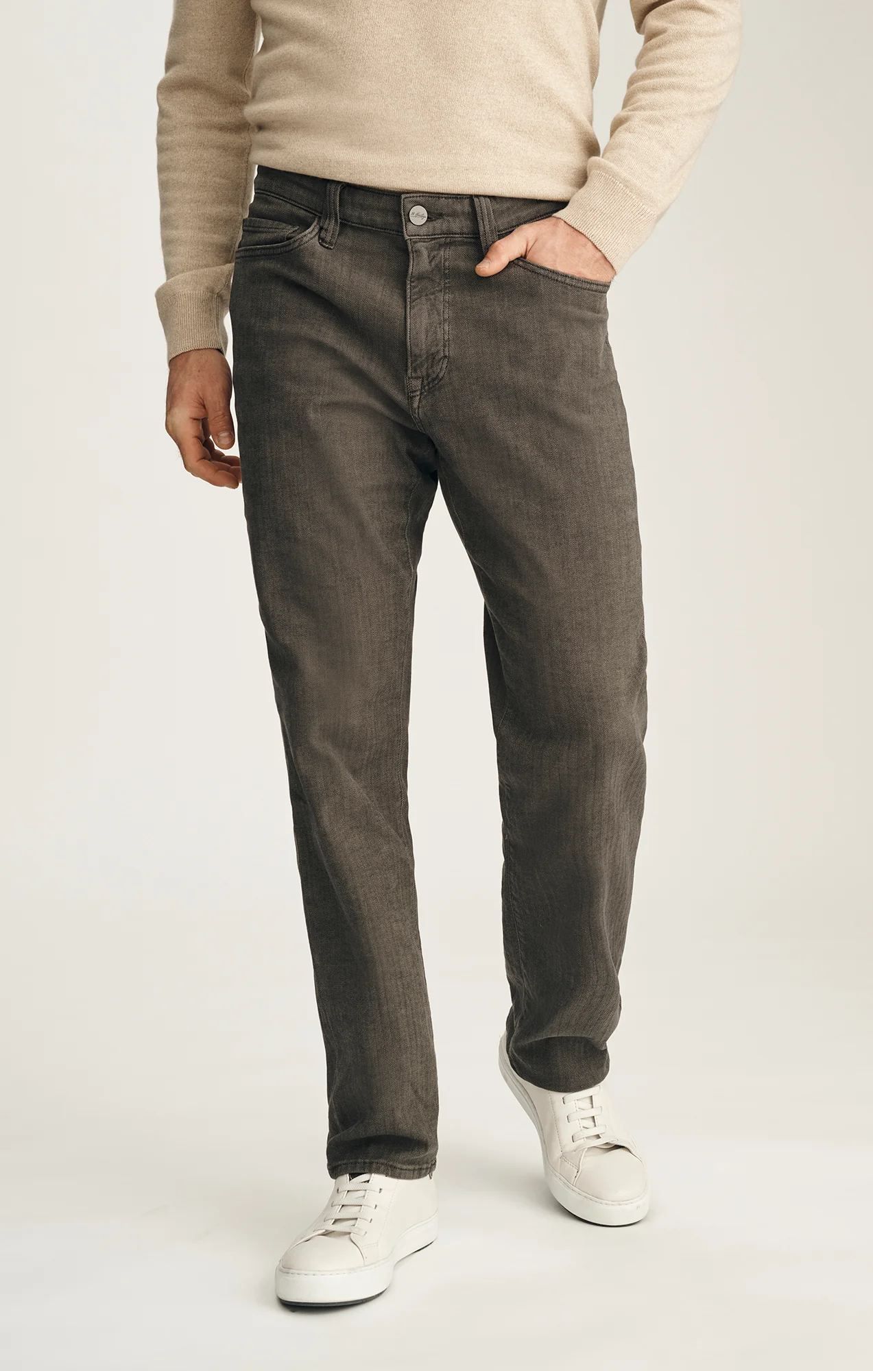 Charisma Dark Olive Herringbone - Image 2