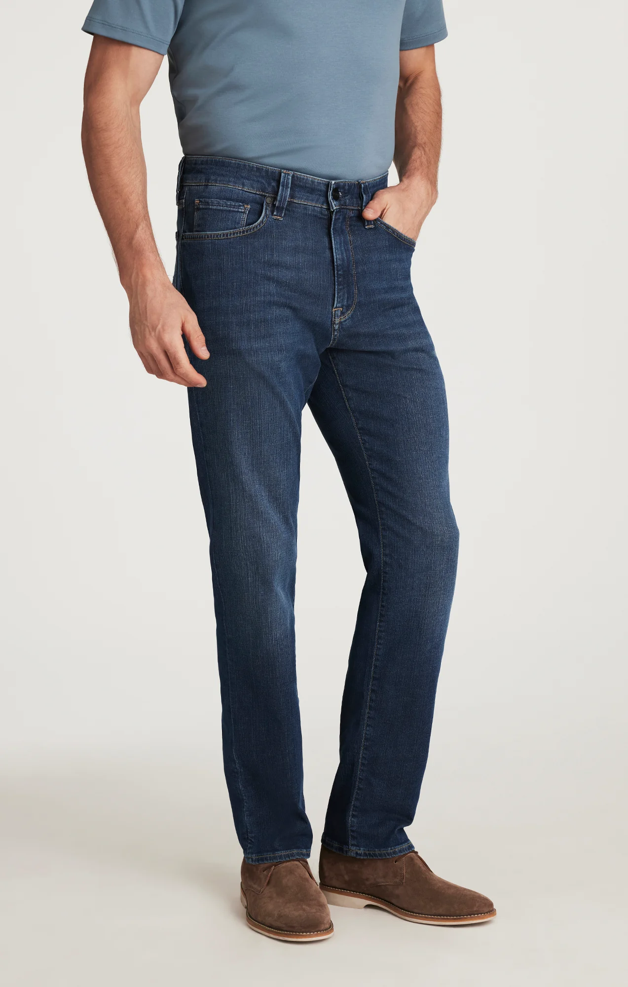 Charisma Relaxed Straight Leg Jeans In Dark Soft - Image 2