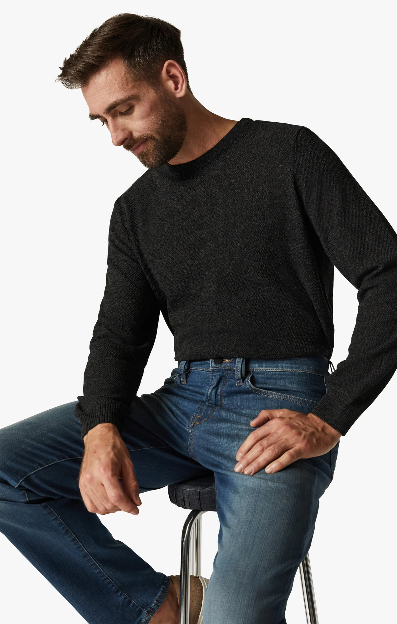 Charisma Relaxed Straight Jeans In Mid Cashmere - Image 6