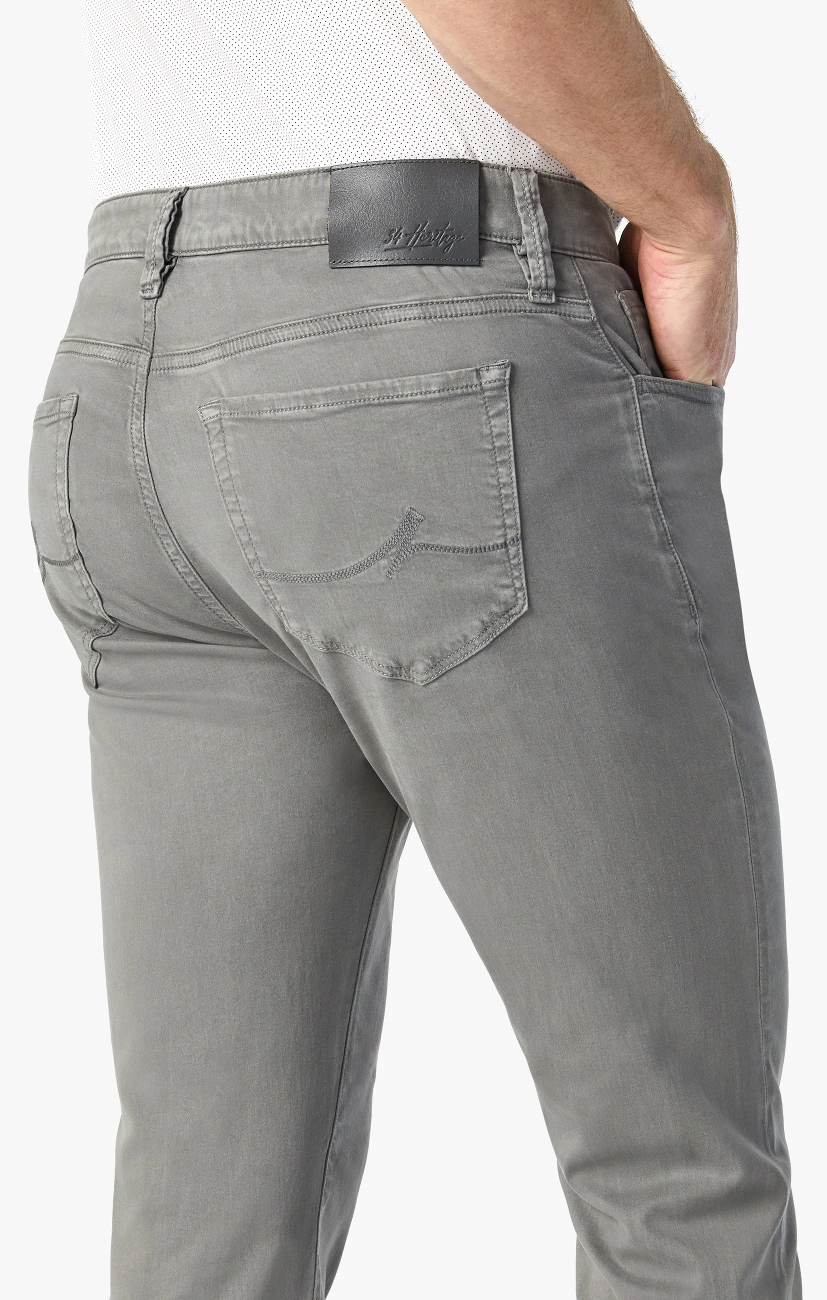 Charisma Relaxed Straight Pants In Pewter Twill - Image 4