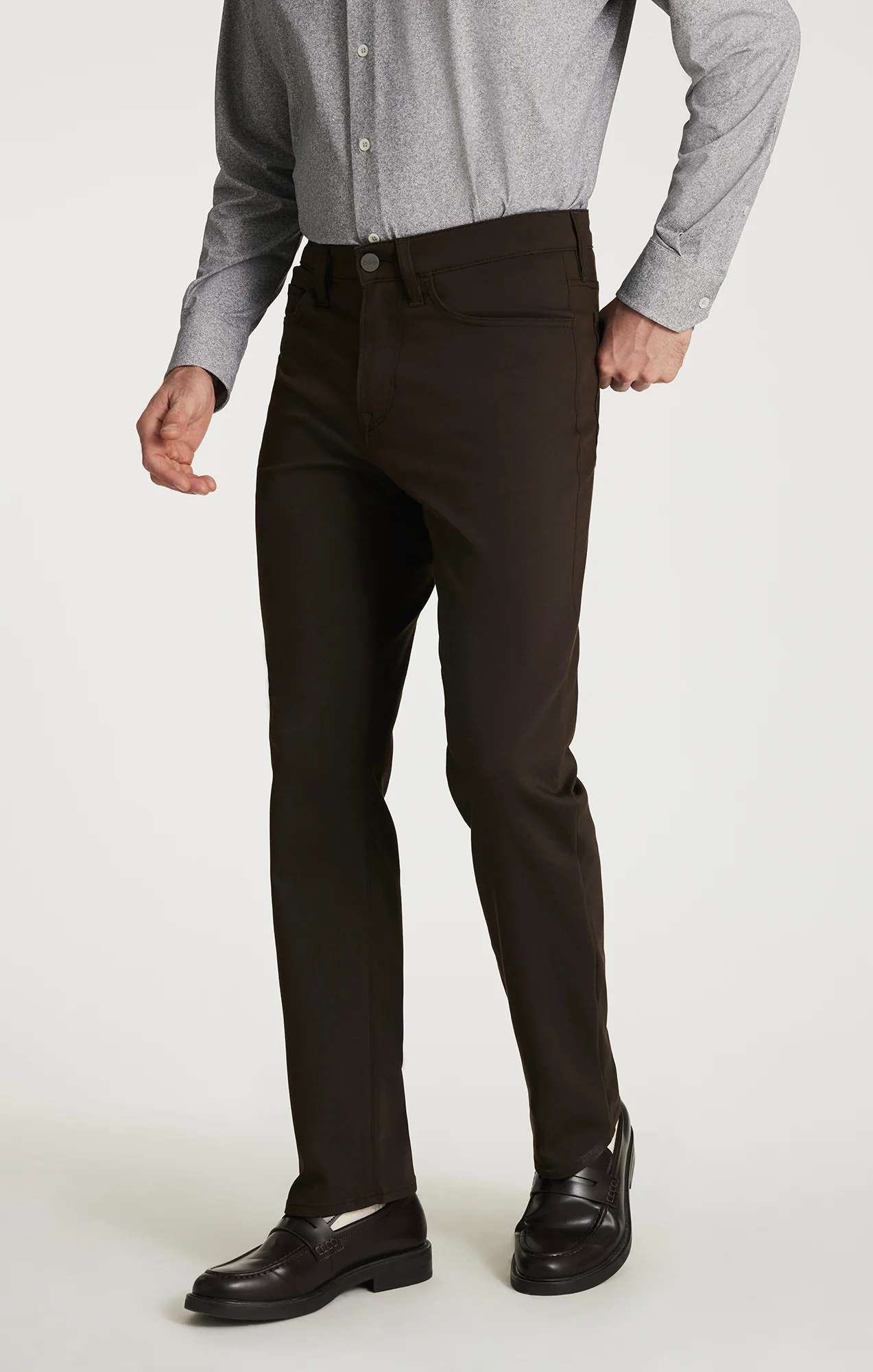 Charisma Relaxed Straight Commuter Pants in Brown - Image 2