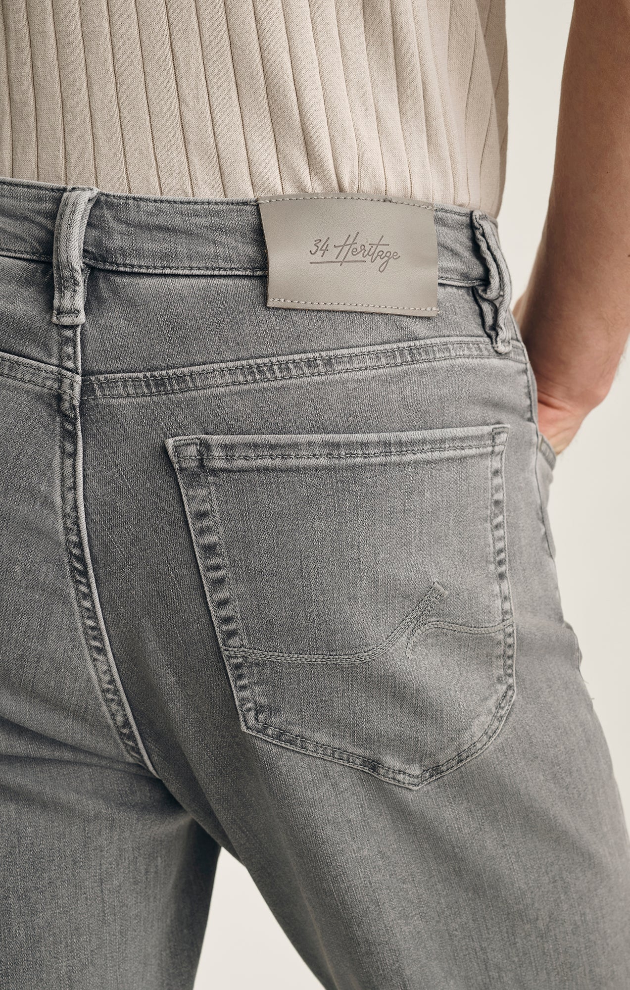 Charisma Relaxed Straight Jeans In Light Smoke Brushed Urban - Image 3