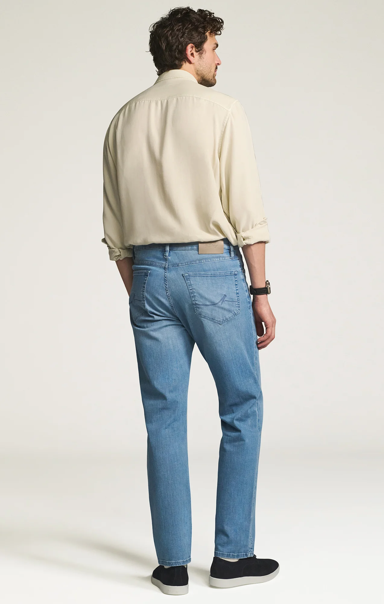 Charisma Relaxed Straight Jeans in Mid Blue Kona - Image 6