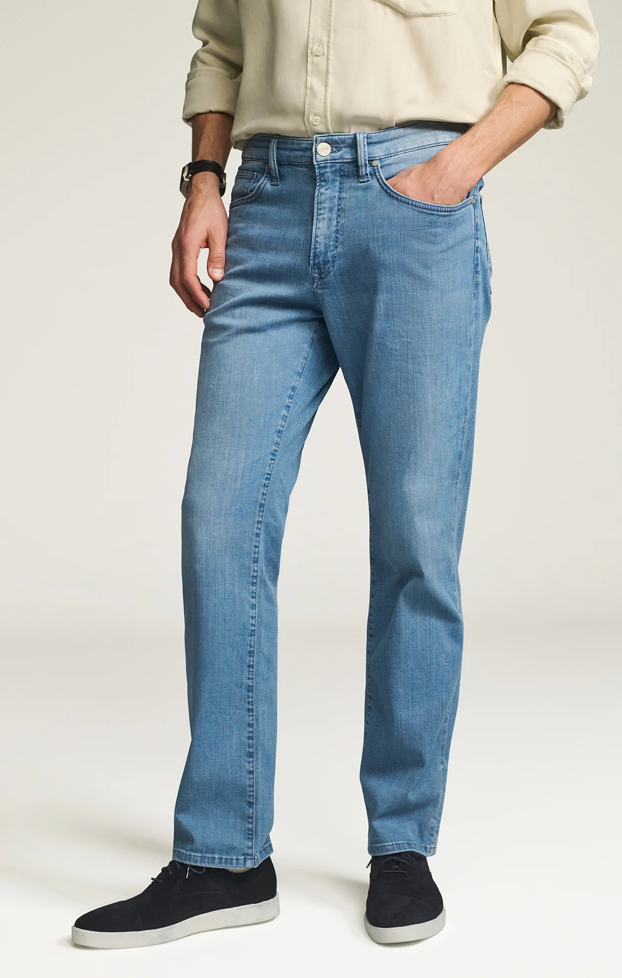 Charisma Relaxed Straight Jeans in Mid Blue Kona - Image 8