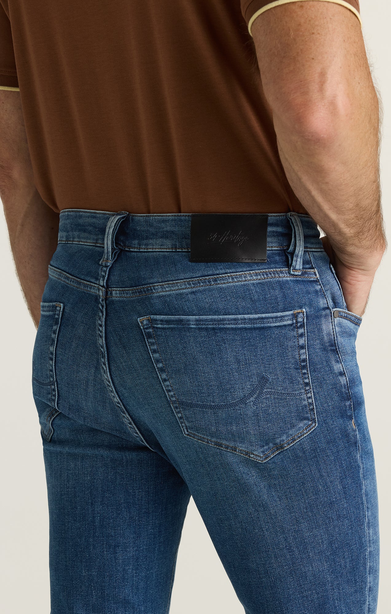 Charisma Relaxed Straight Jeans in Used Brushed Organic Ultra - Image 3