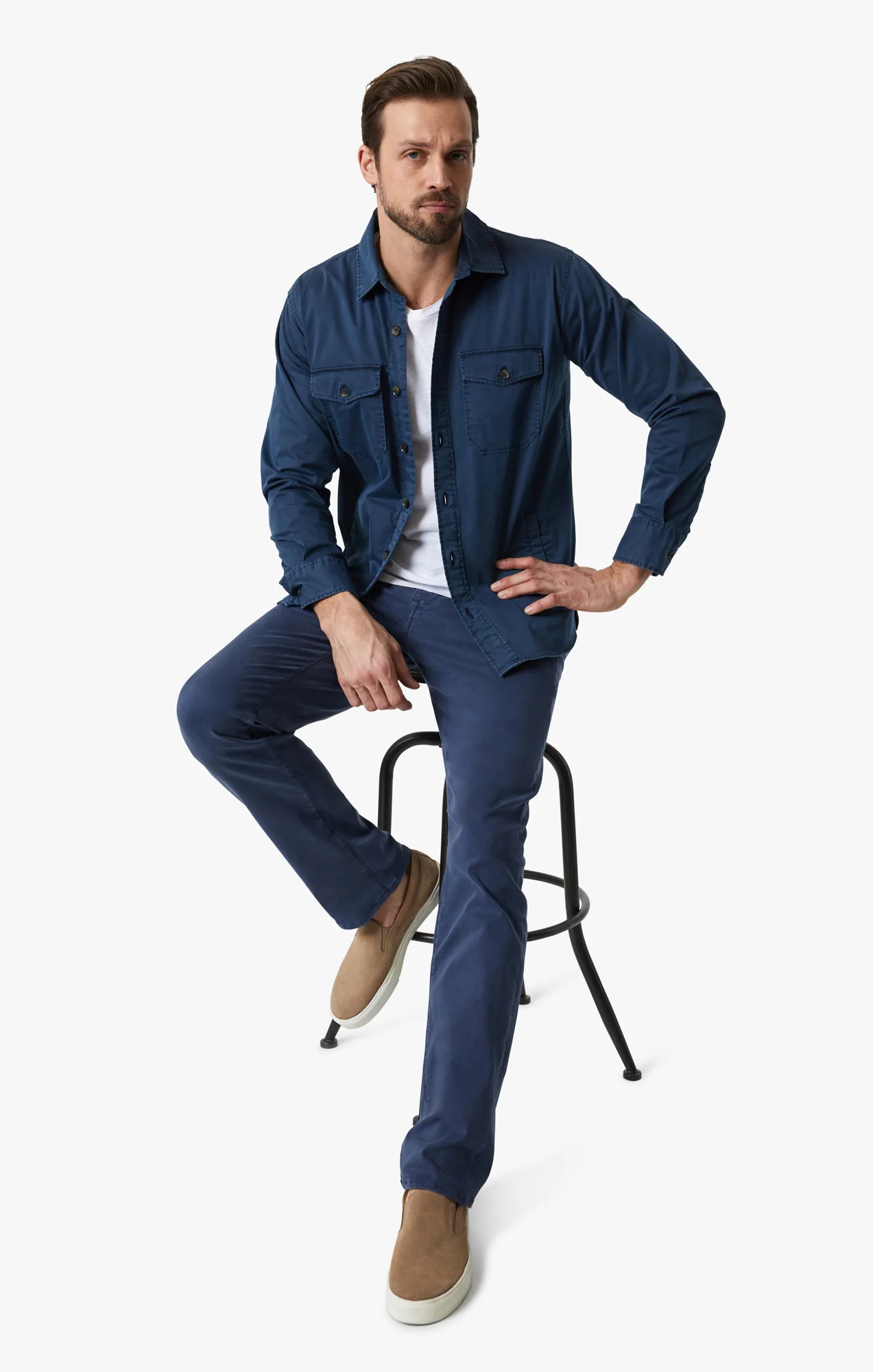 Charisma Relaxed Straight Leg Pants In Dark Denim Twill - Image 6