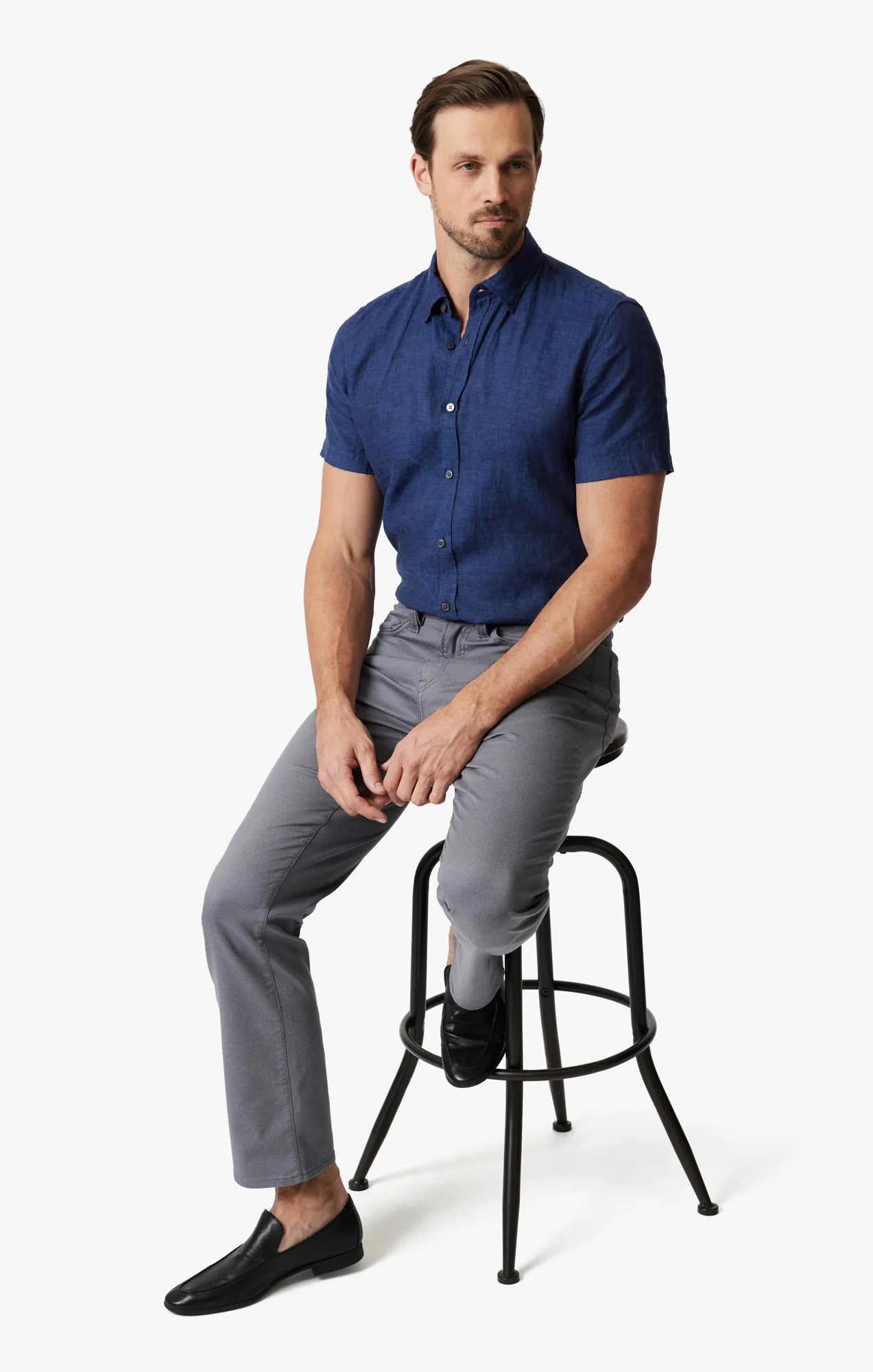 Charisma Relaxed Straight Leg Pants In Stormy Coolmax - Image 6