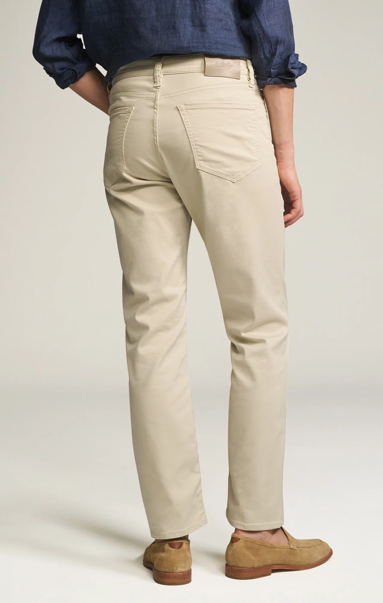 Charisma Relaxed Straight Leg Pants in Tan Coolmax - Image 3