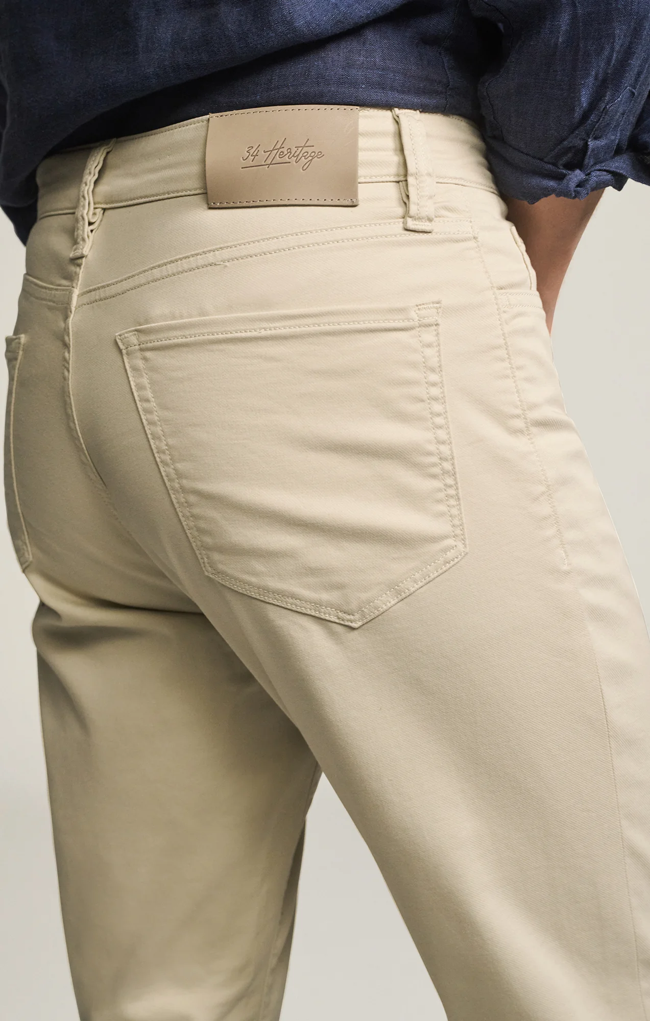Charisma Relaxed Straight Leg Pants in Tan Coolmax - Image 5