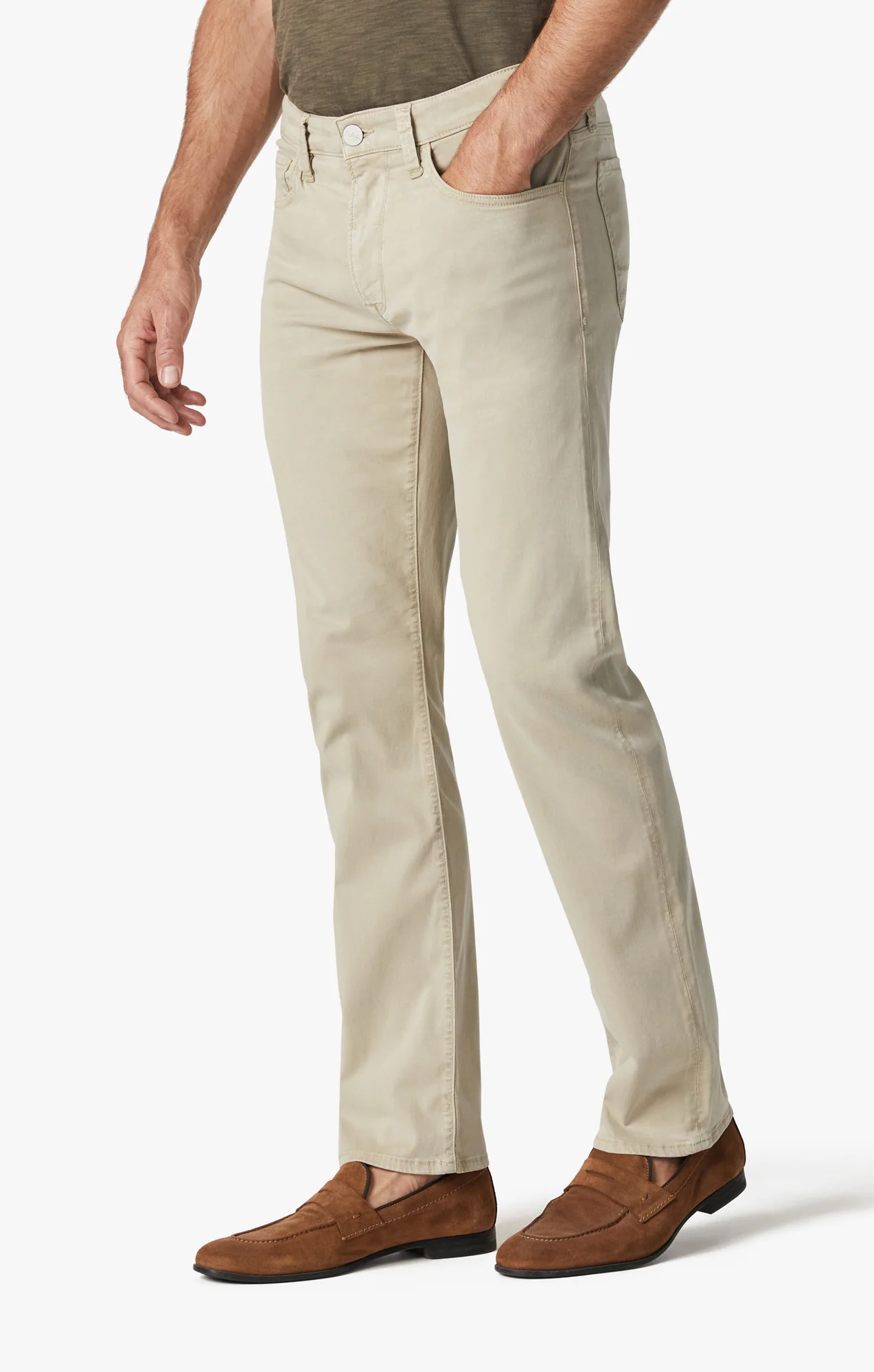 Charisma Relaxed Straight Pants In Aluminum Twill - Image 3