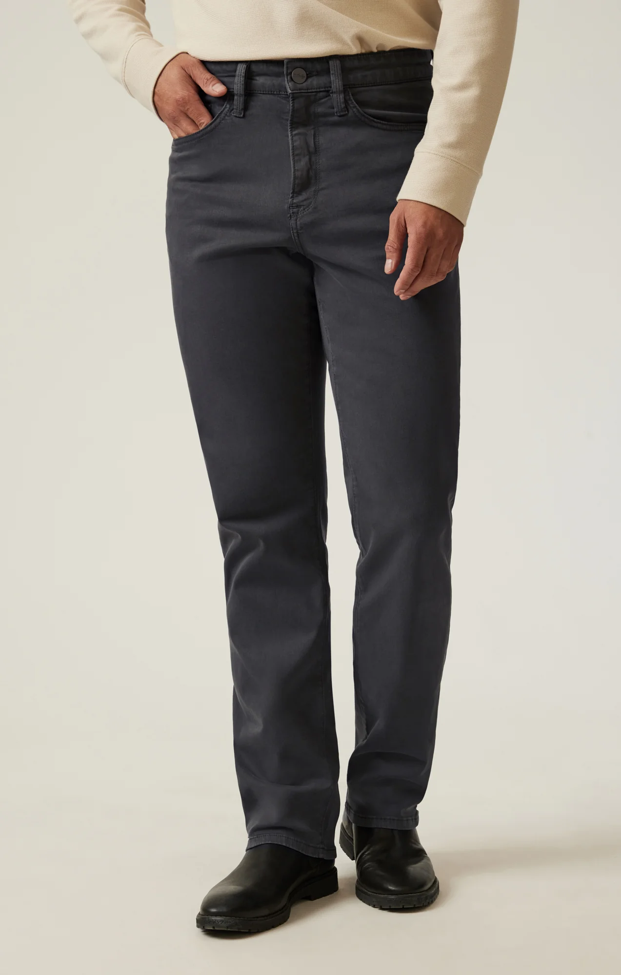 Charisma Relaxed Straight Pants in Ash Twill - Image 2
