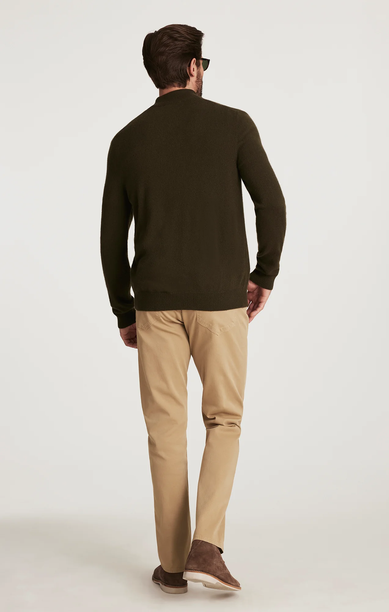 Charisma Relaxed Straight Pants in Beige Honeycomb - Image 3