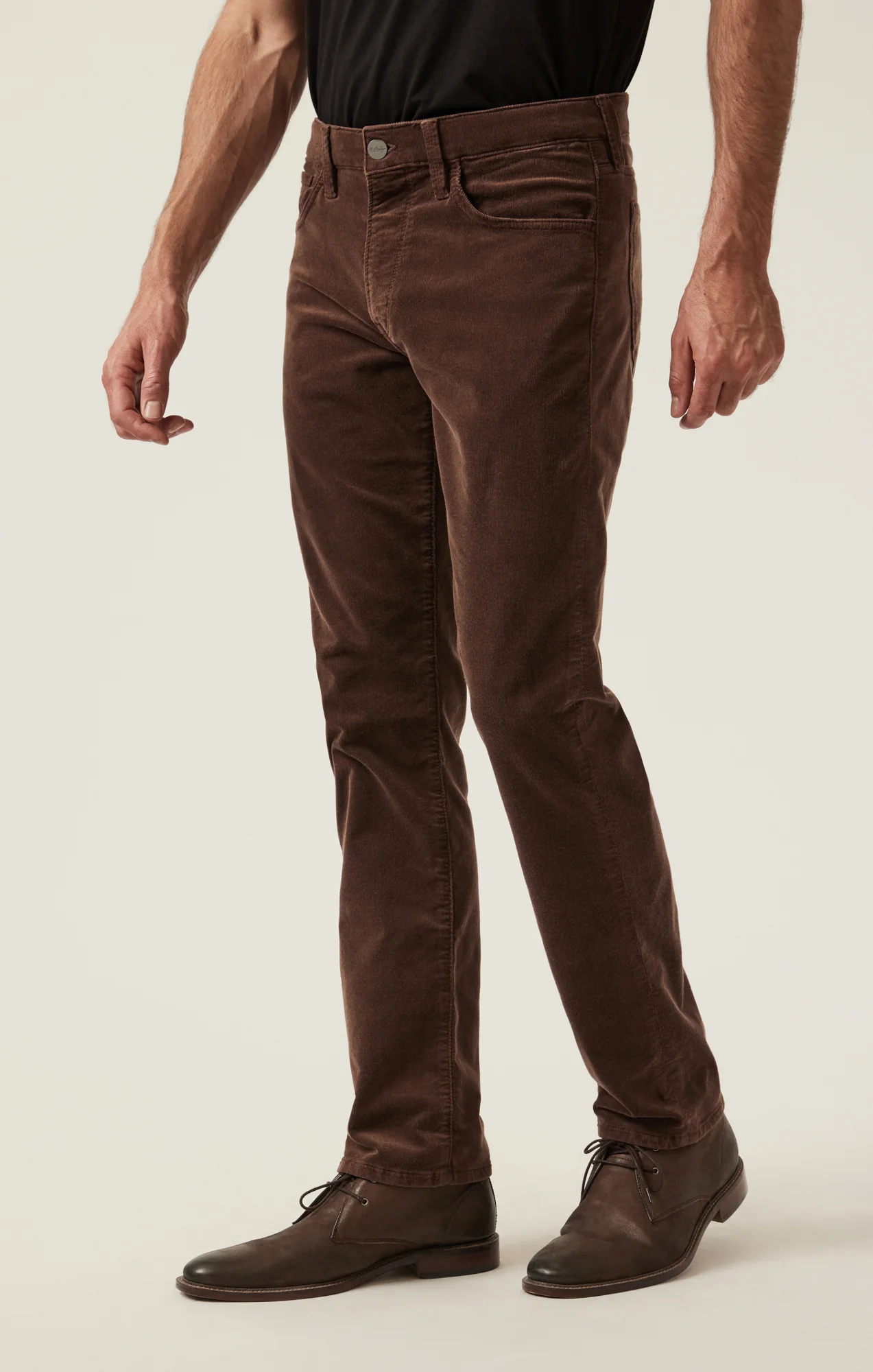 Charisma Relaxed Straight Pants in Brown Cord - Image 4