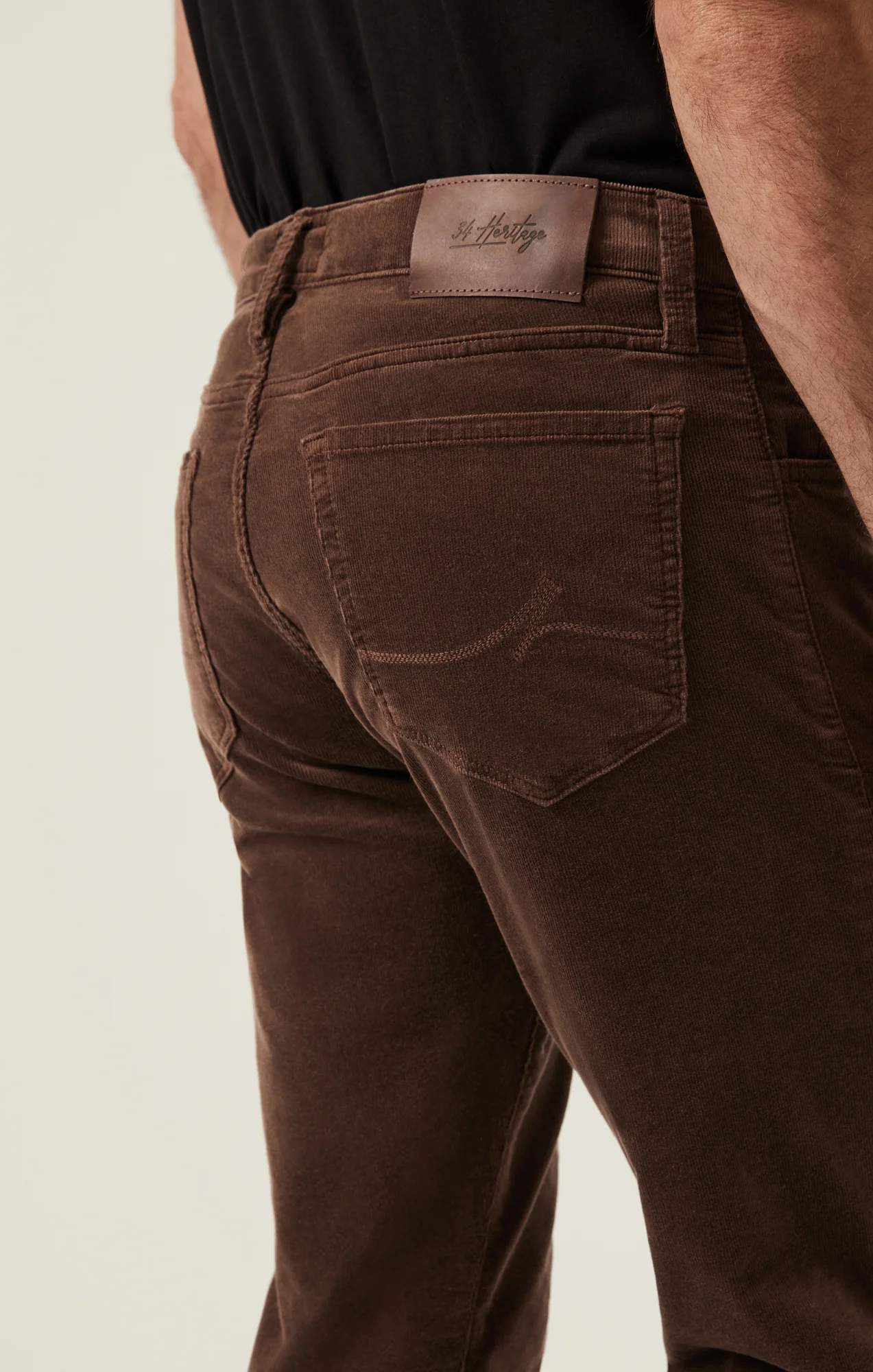 Charisma Relaxed Straight Pants in Brown Cord - Image 5