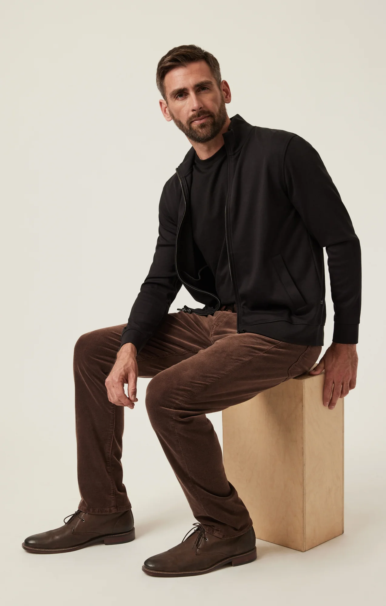 Charisma Relaxed Straight Pants in Brown Cord - Image 6