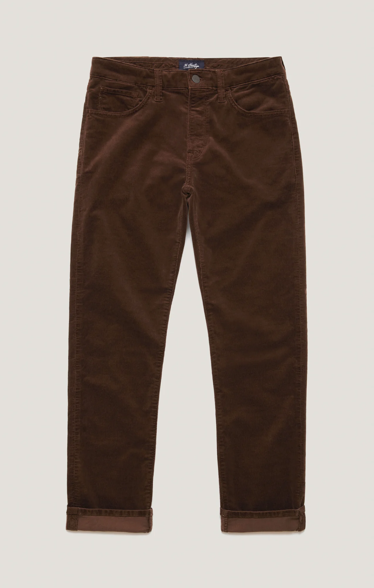 Charisma Relaxed Straight Pants in Brown Cord - Image 8