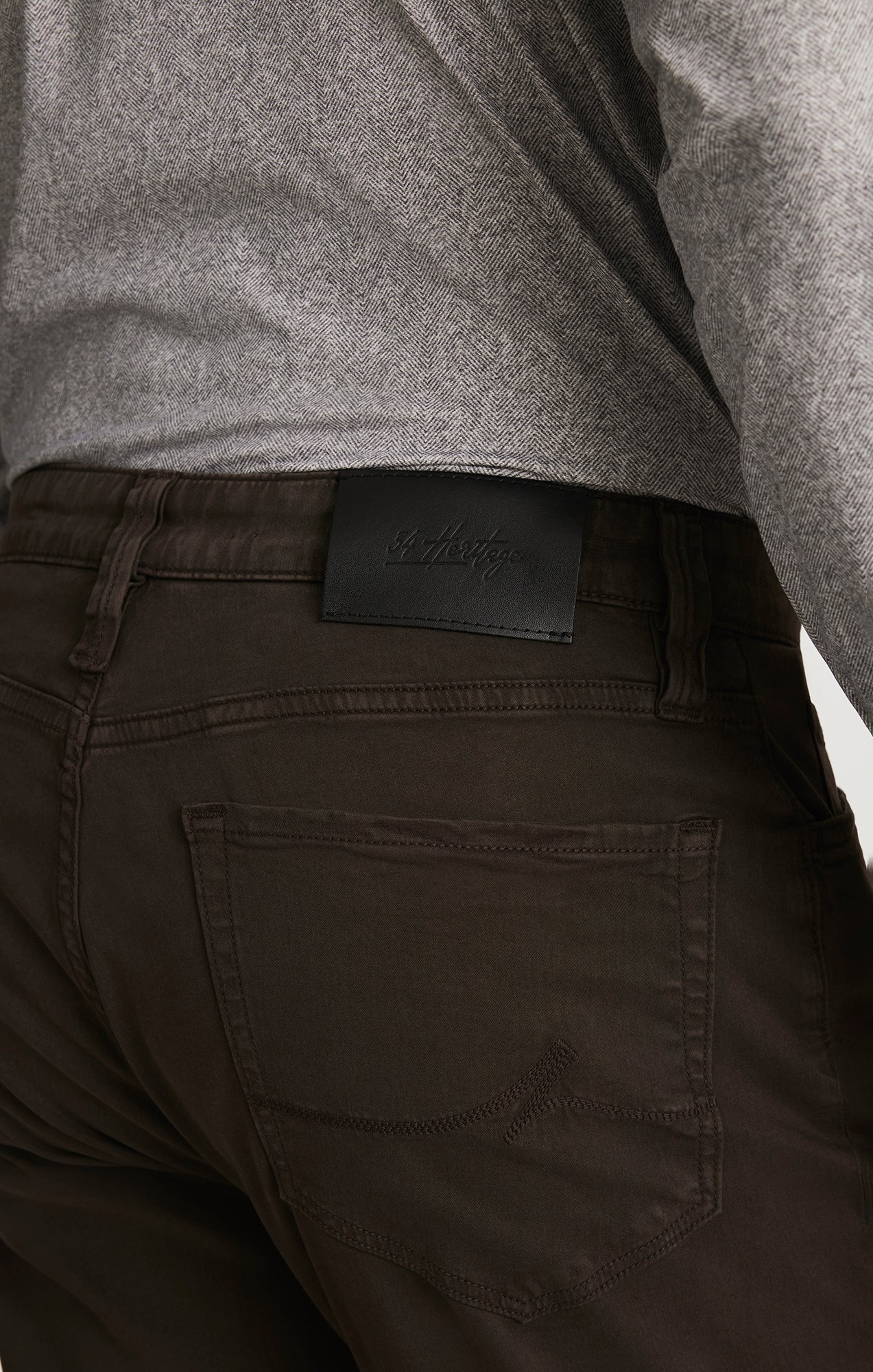 Charisma Relaxed Straight Pants in Brunette Twill - Image 3