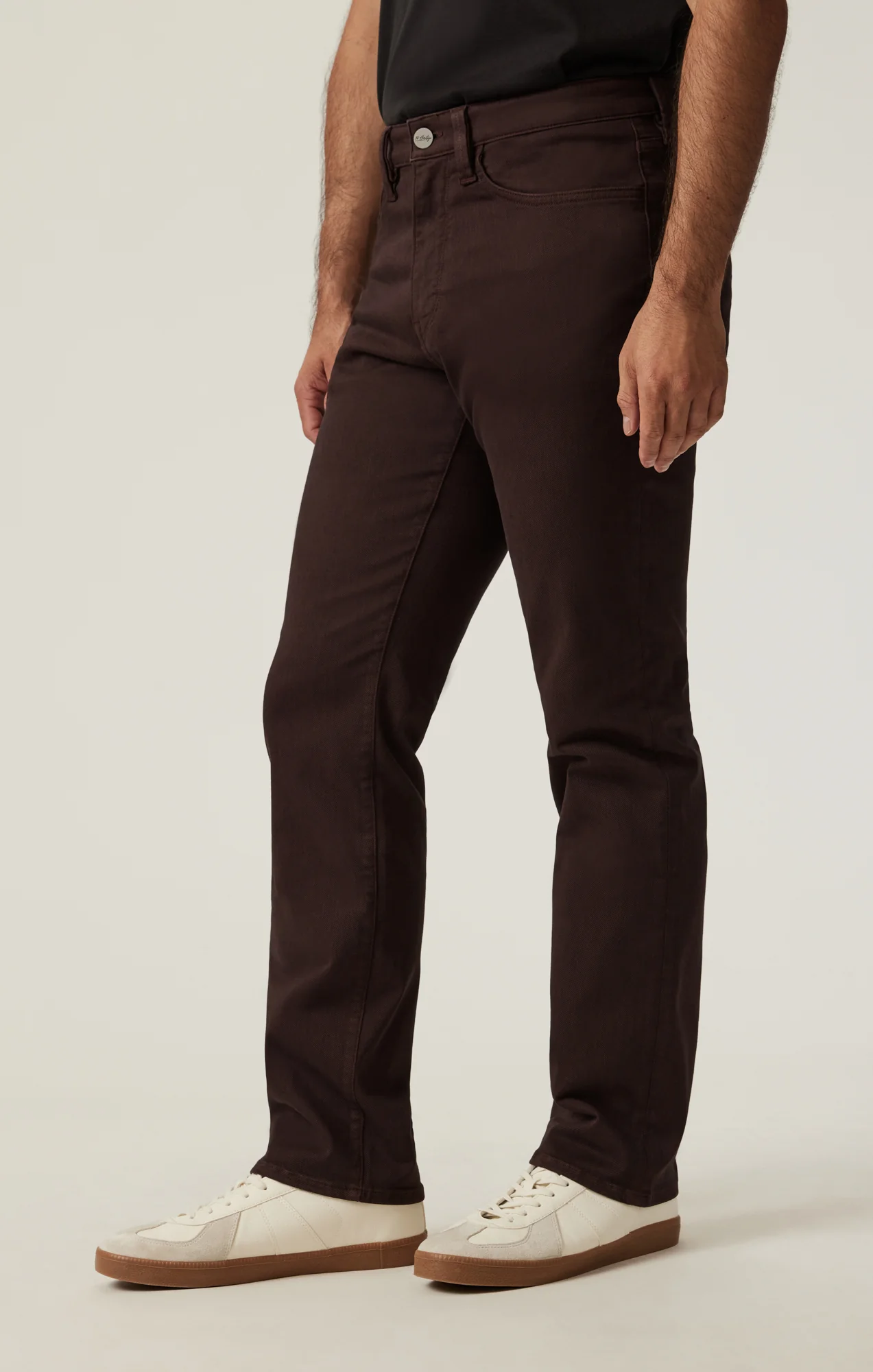 Charisma Relaxed Straight Pants in Burgundy Diagonal - Image 6