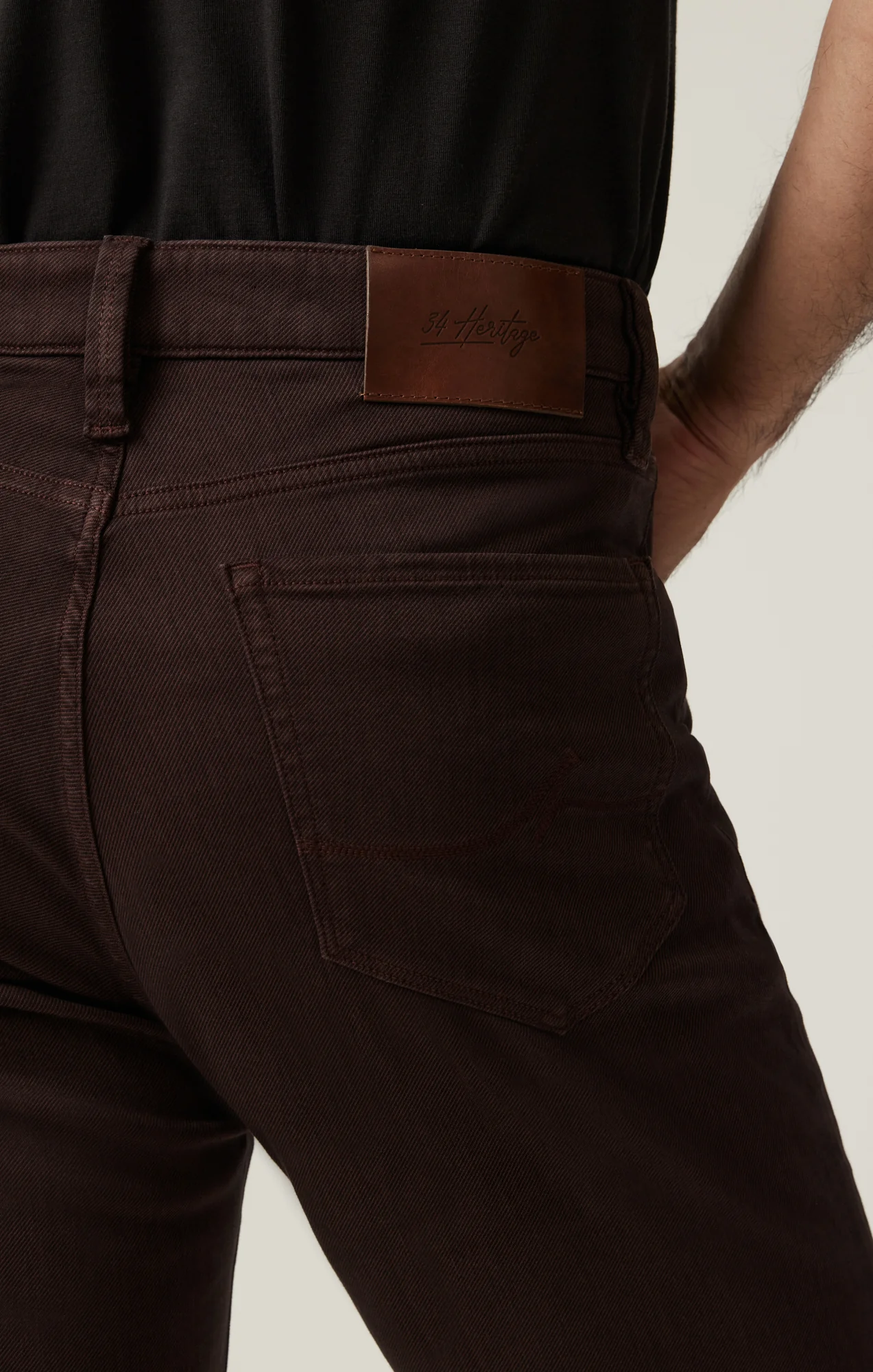 Charisma Relaxed Straight Pants in Burgundy Diagonal - Image 7