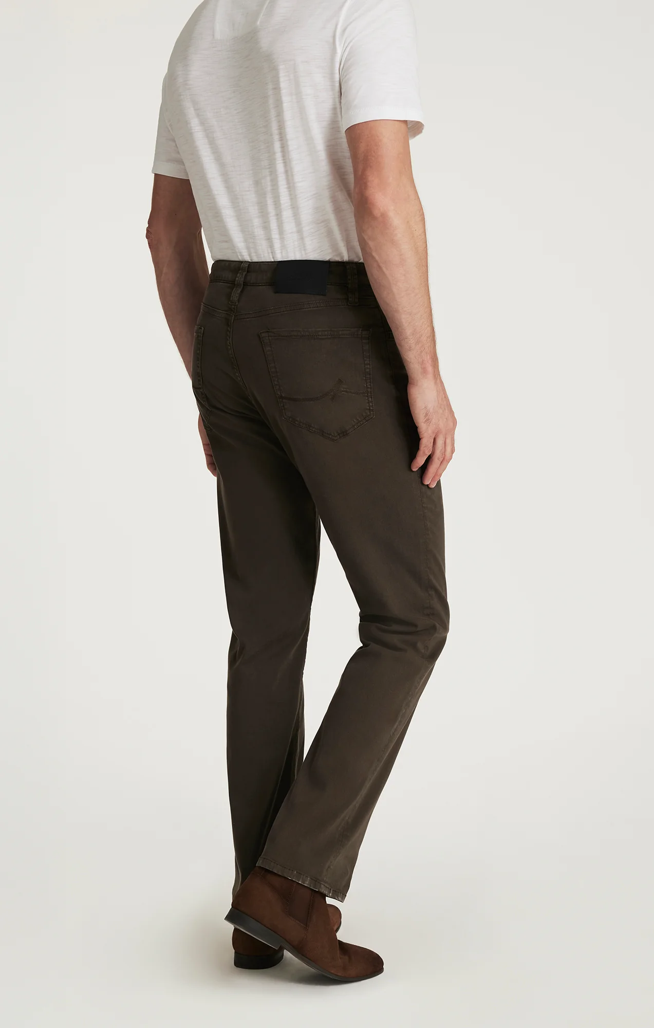 Charisma Relaxed Straight Pants in Cactus Green Twill - Image 3