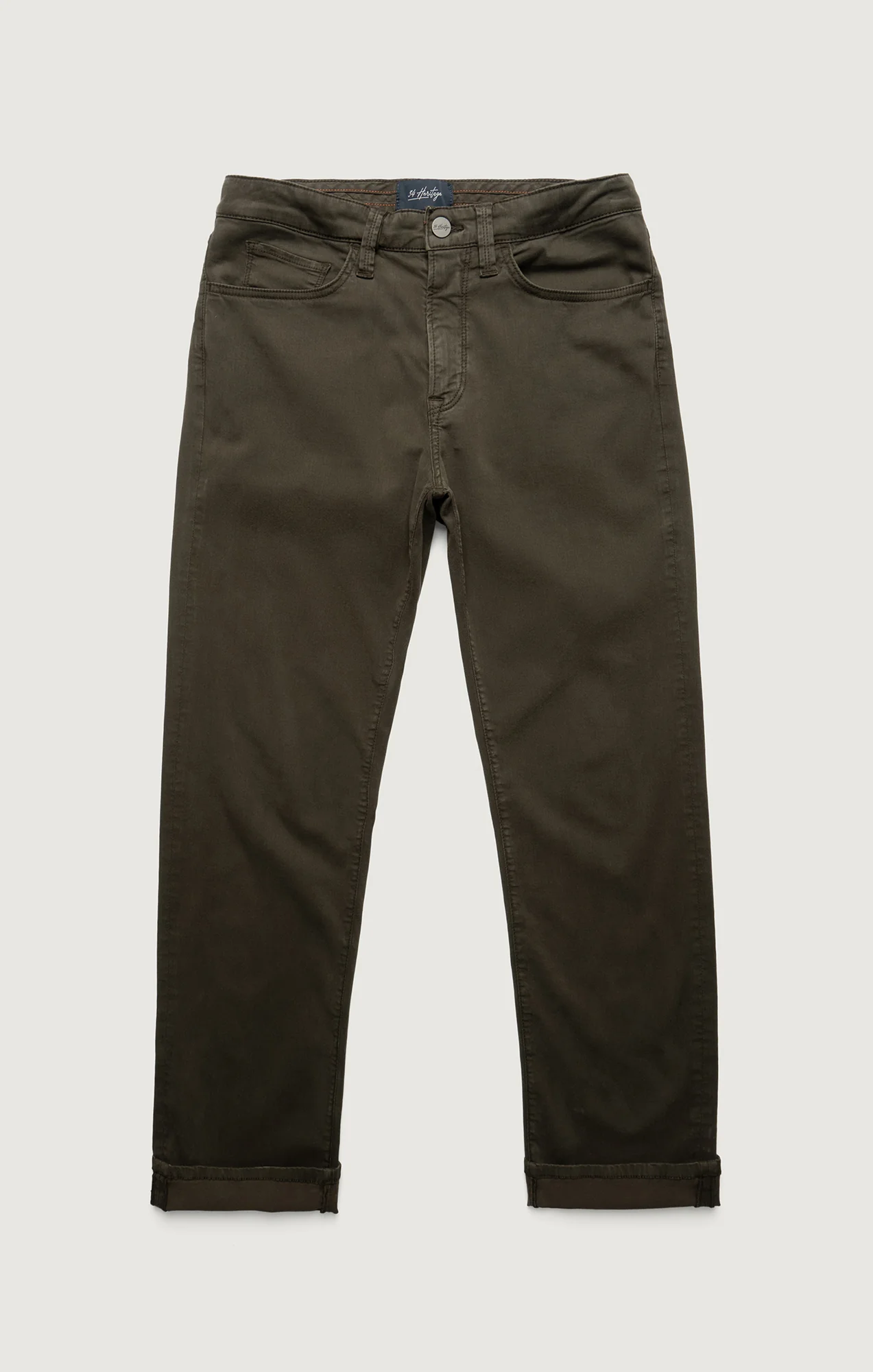 Charisma Relaxed Straight Pants in Cactus Green Twill - Image 6