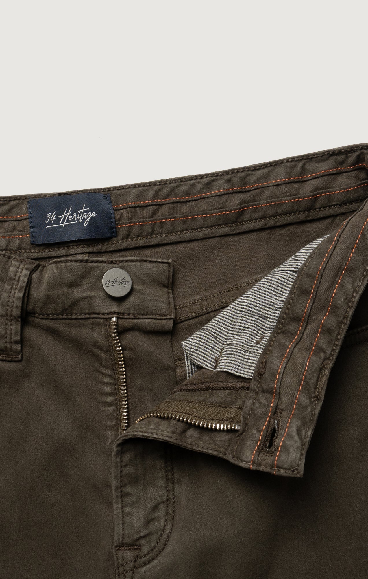 Charisma Relaxed Straight Pants in Cactus Green Twill - Image 7
