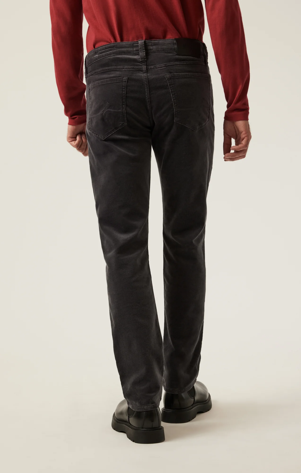 Charisma Relaxed Straight Pants in Charcoal Cord - Image 4