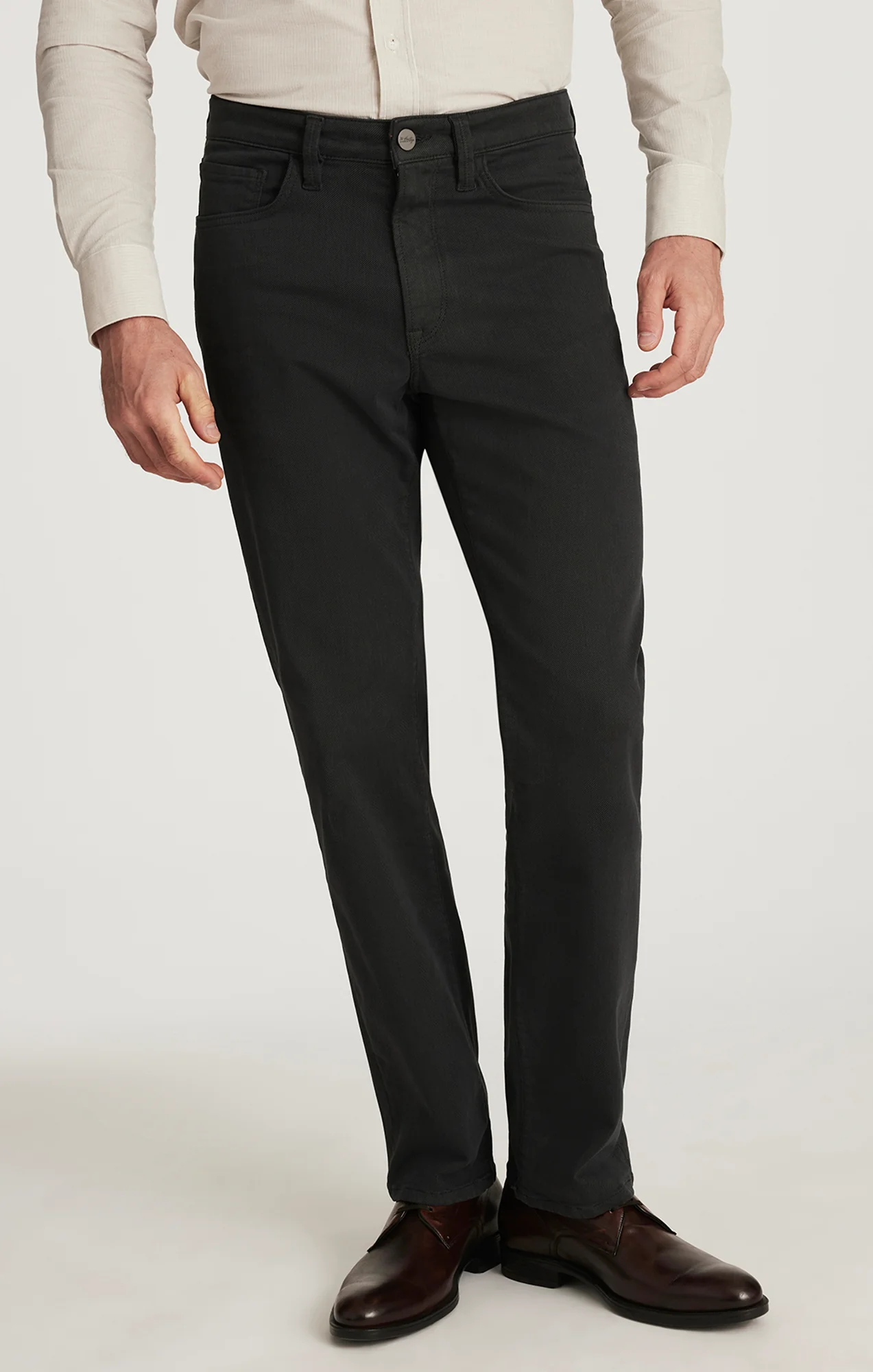 Charisma Relaxed Straight Pants in Charcoal Diagonal - Image 2