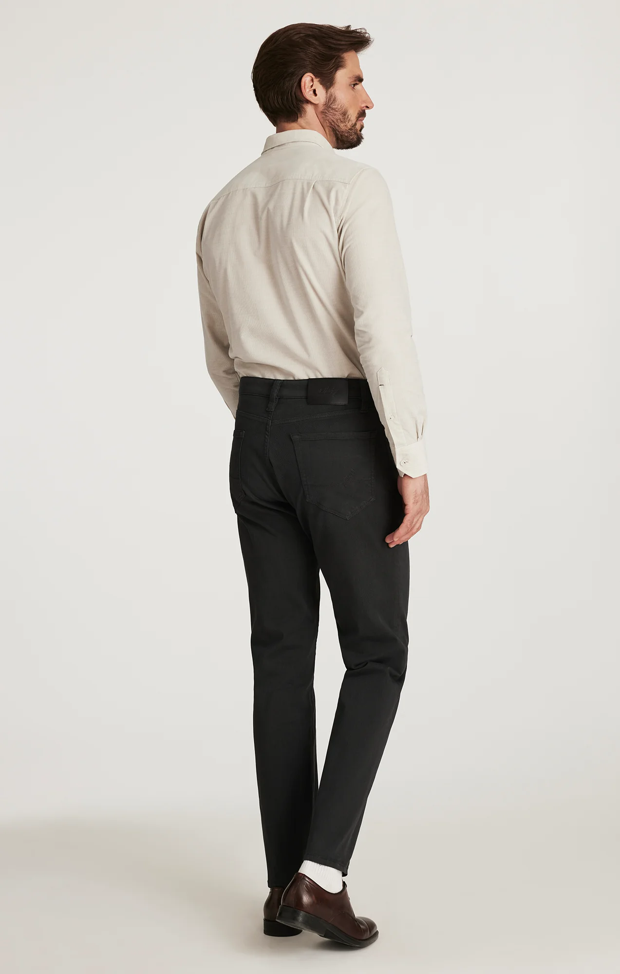 Charisma Relaxed Straight Pants in Charcoal Diagonal - Image 4