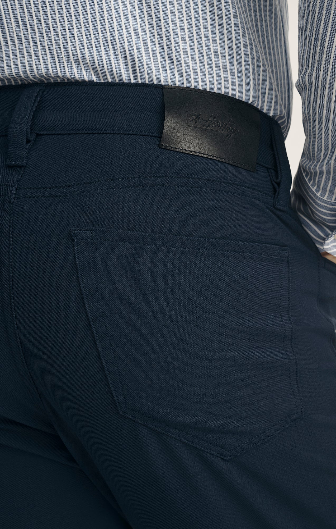 Charisma Relaxed Straight Pants In Deep Ocean Cross Twill - Image 3