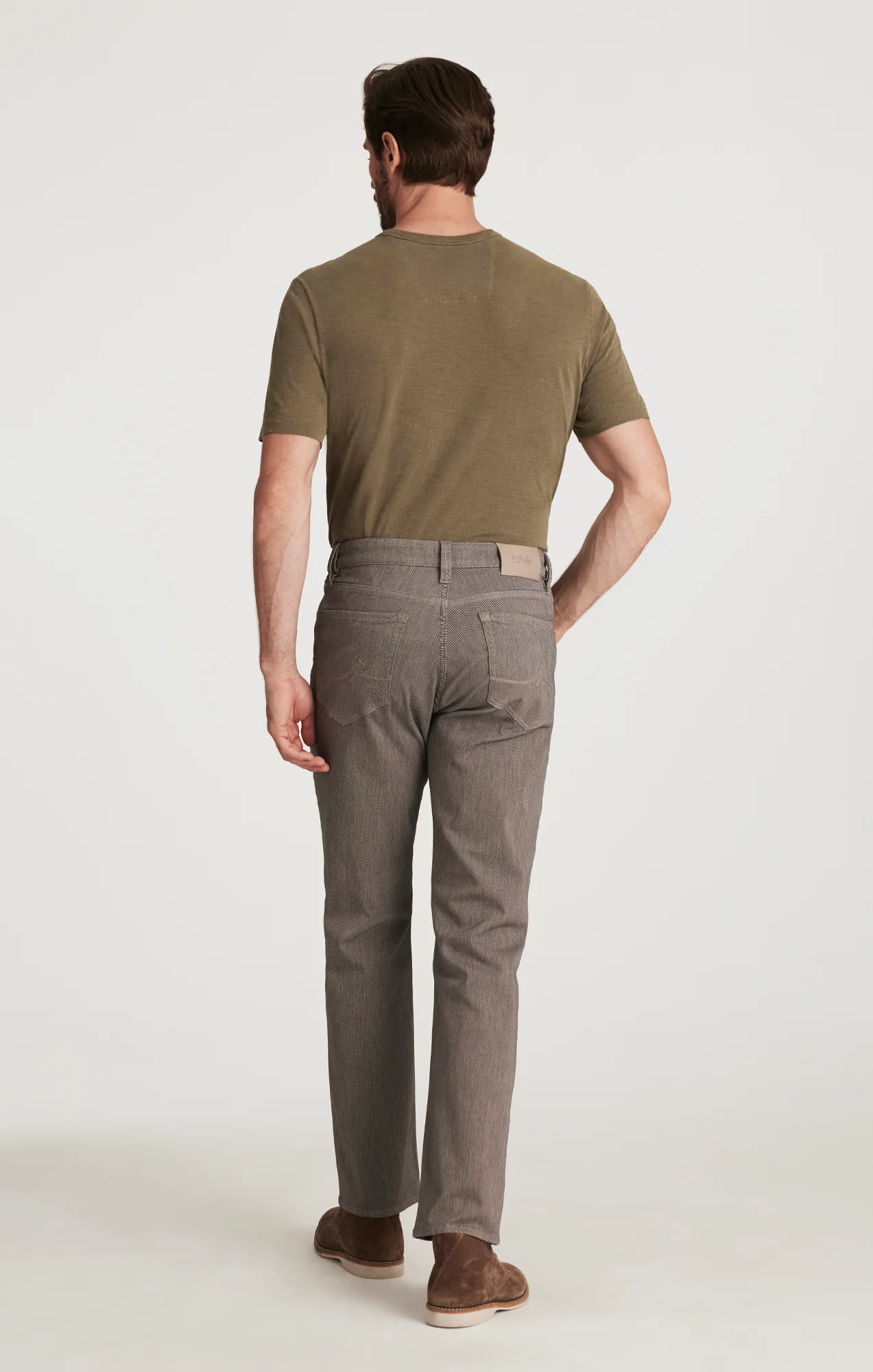 Charisma Relaxed Straight Pants in Dove Grey Diagonal - Image 3