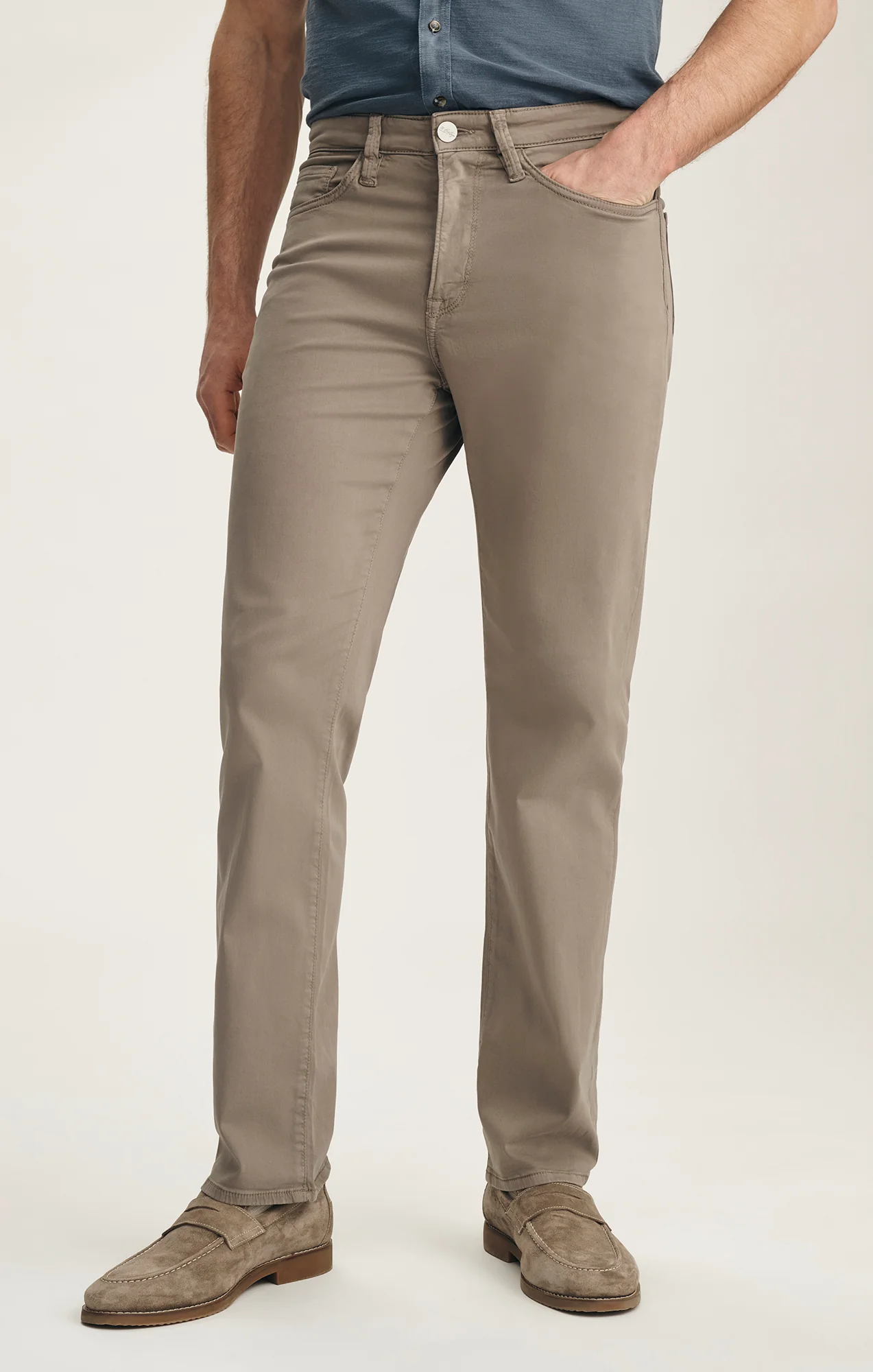 Charisma Relaxed Straight Pants In Driftwood Twill - Image 2