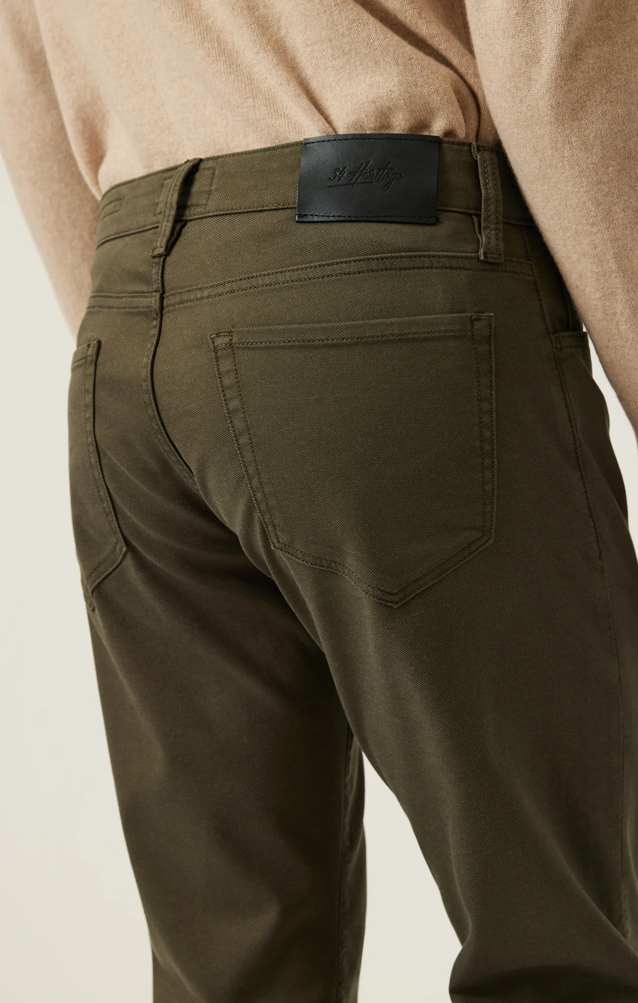 Charisma Relaxed Straight Pants in Dusky Green Coolmax - Image 5